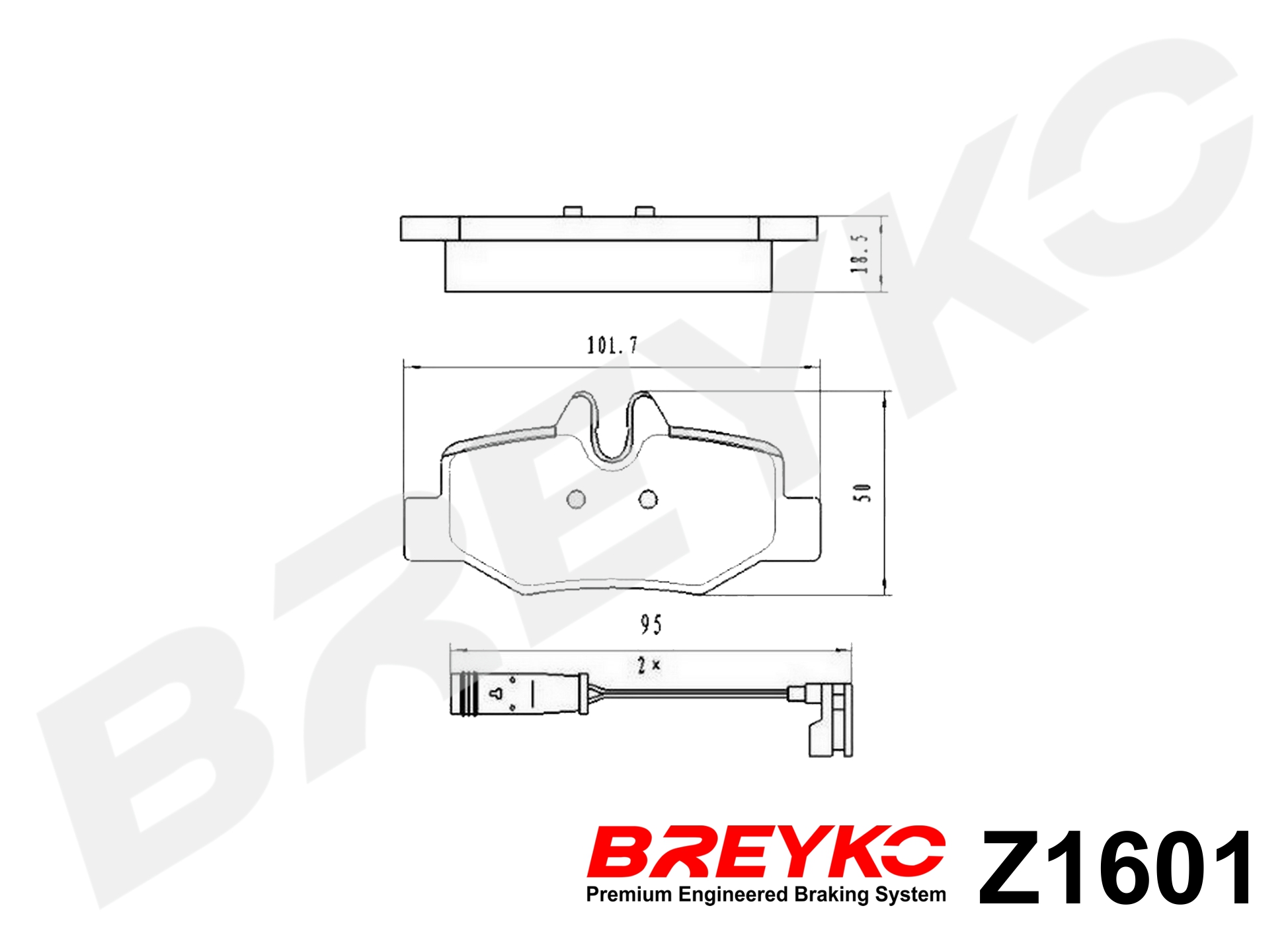 DAVID VASCO Z1601 BREYKO Brake Pad Set, disc brake