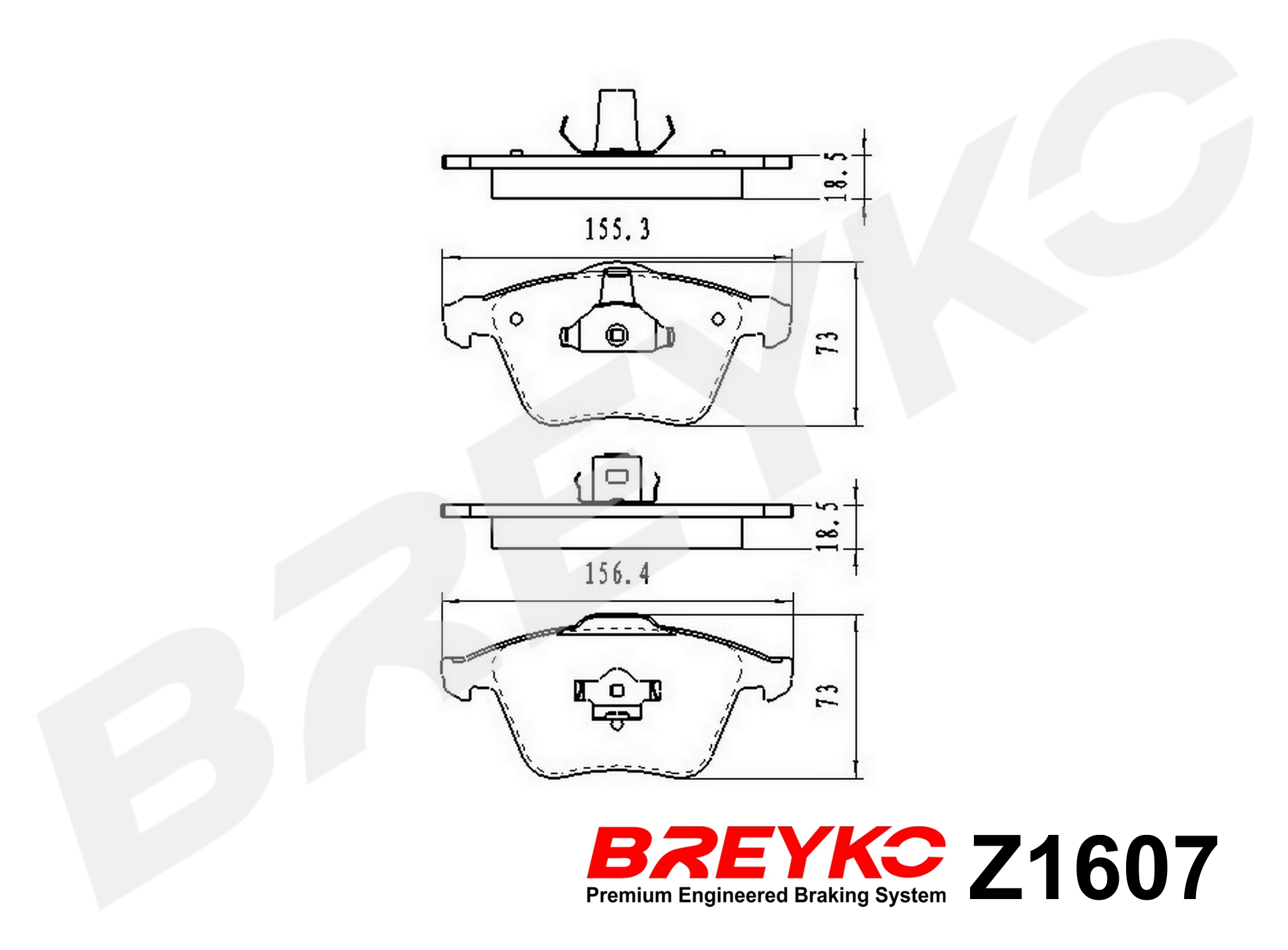 DAVID VASCO Z1607 BREYKO Brake Pad Set, disc brake