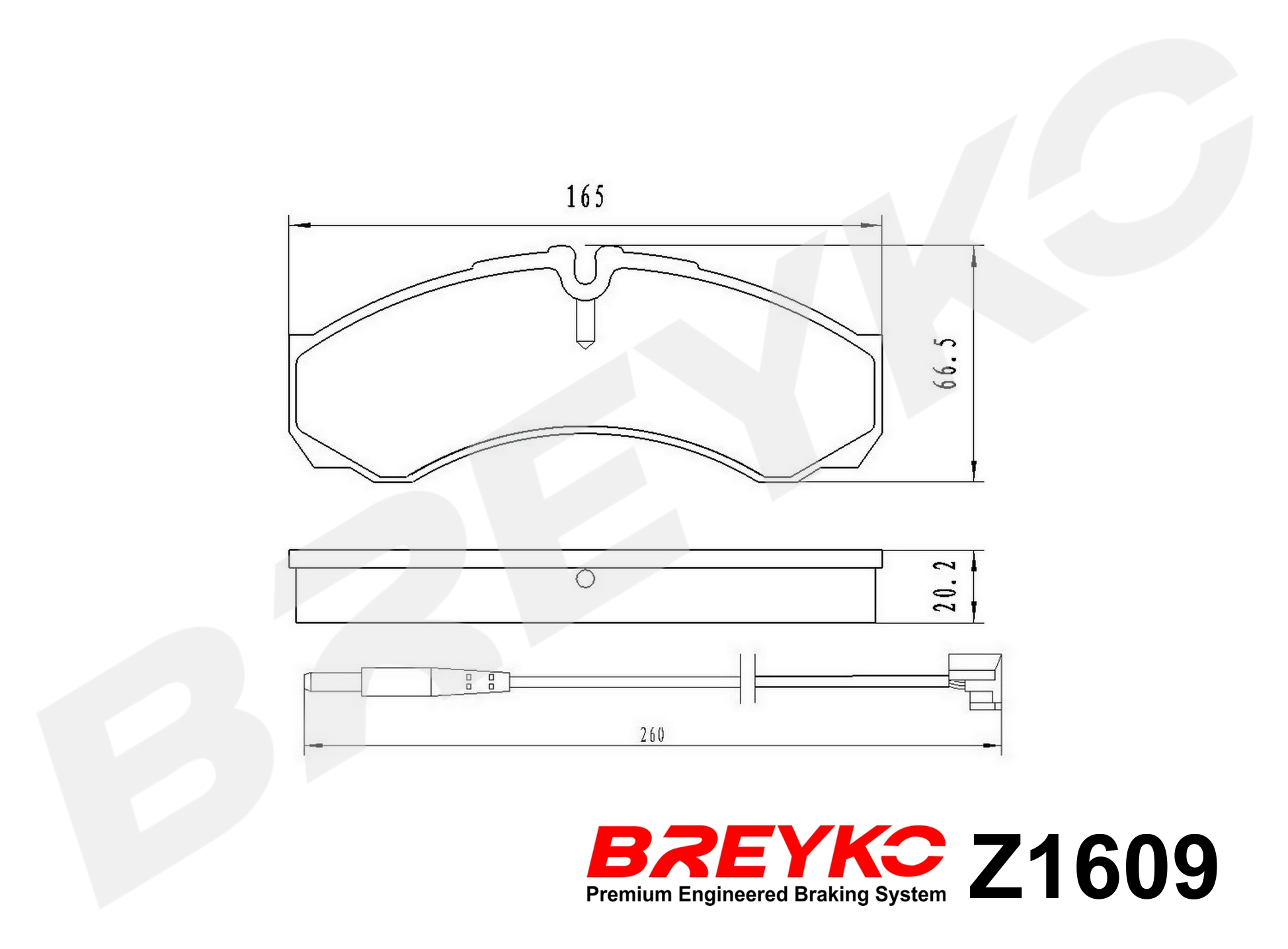 DAVID VASCO Z1609 BREYKO Brake Pad Set, disc brake