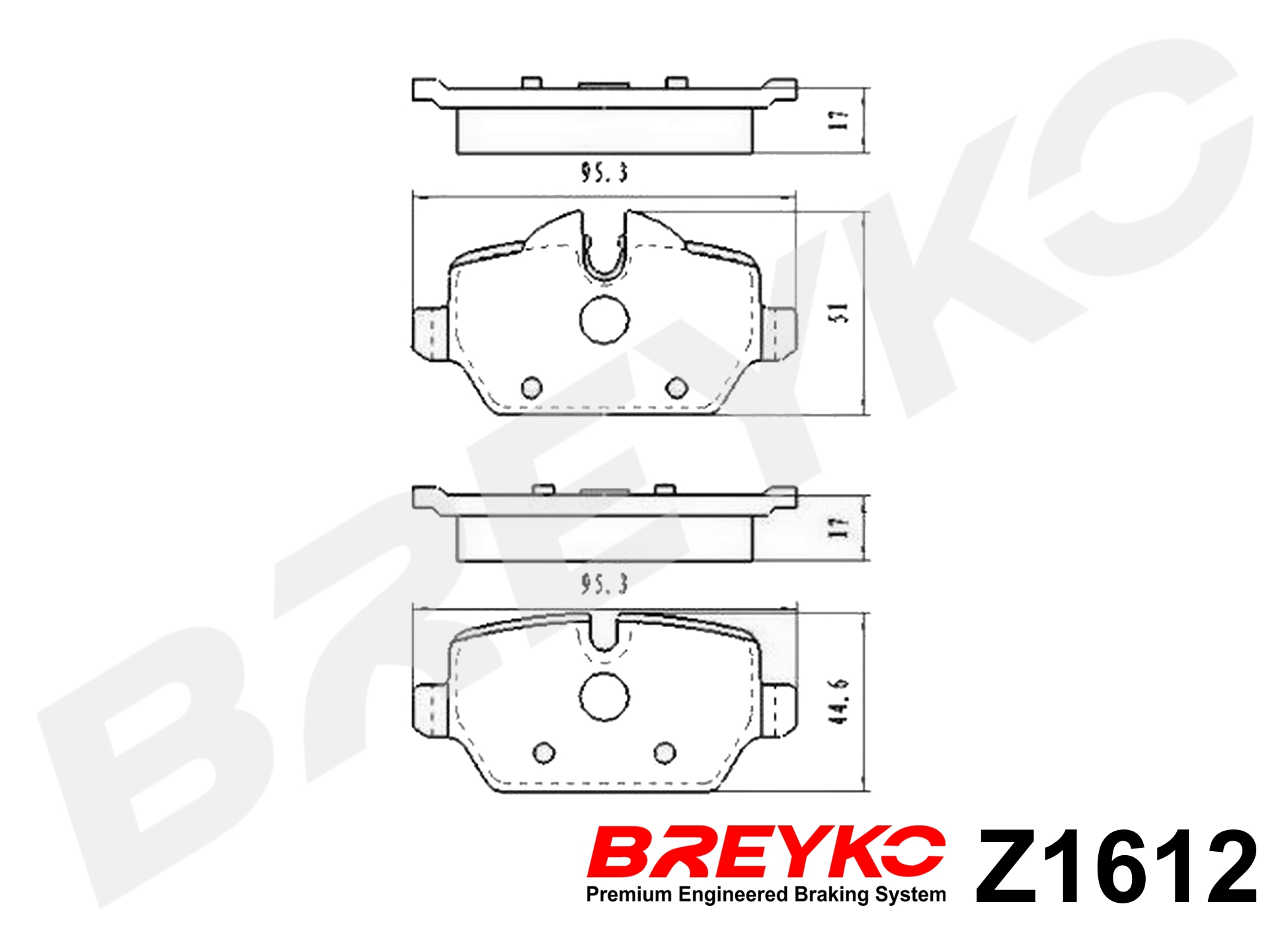 DAVID VASCO Z1612 BREYKO Brake Pad Set, disc brake