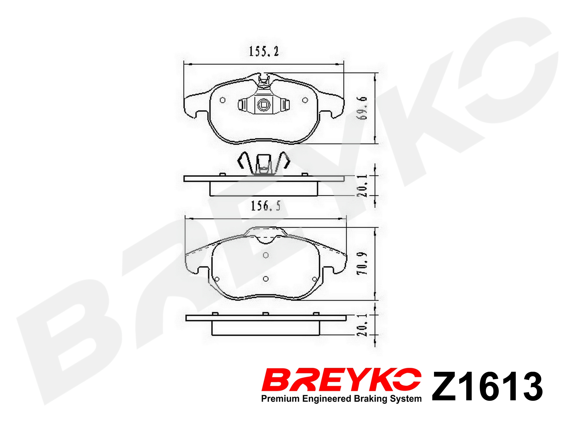 DAVID VASCO Z1613 BREYKO Brake Pad Set, disc brake