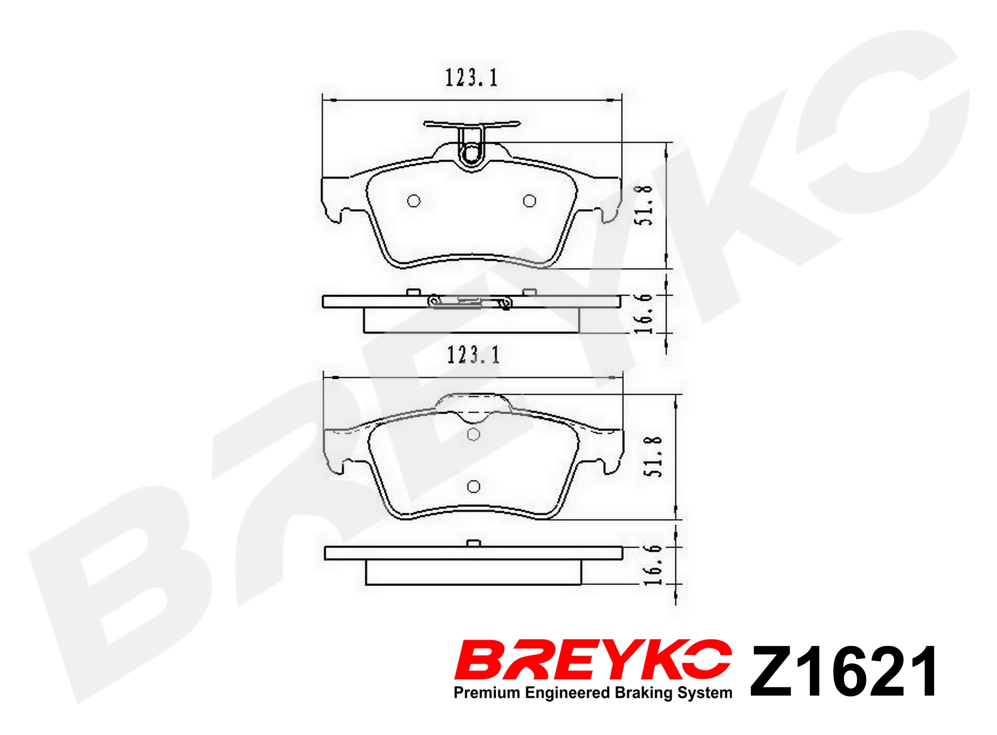 DAVID VASCO Z1621 BREYKO Brake Pad Set, disc brake