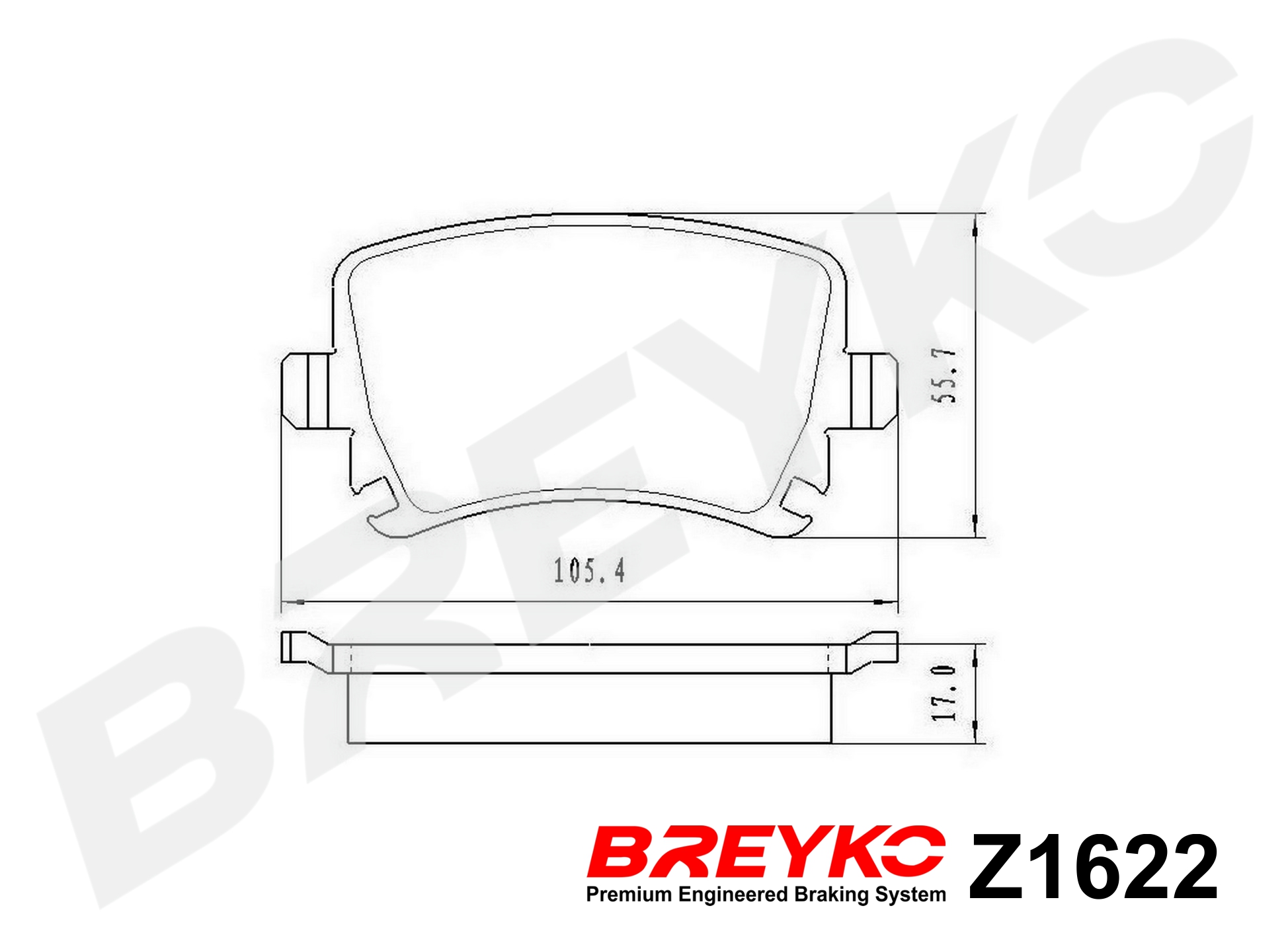 DAVID VASCO Z1622 BREYKO Brake Pad Set, disc brake