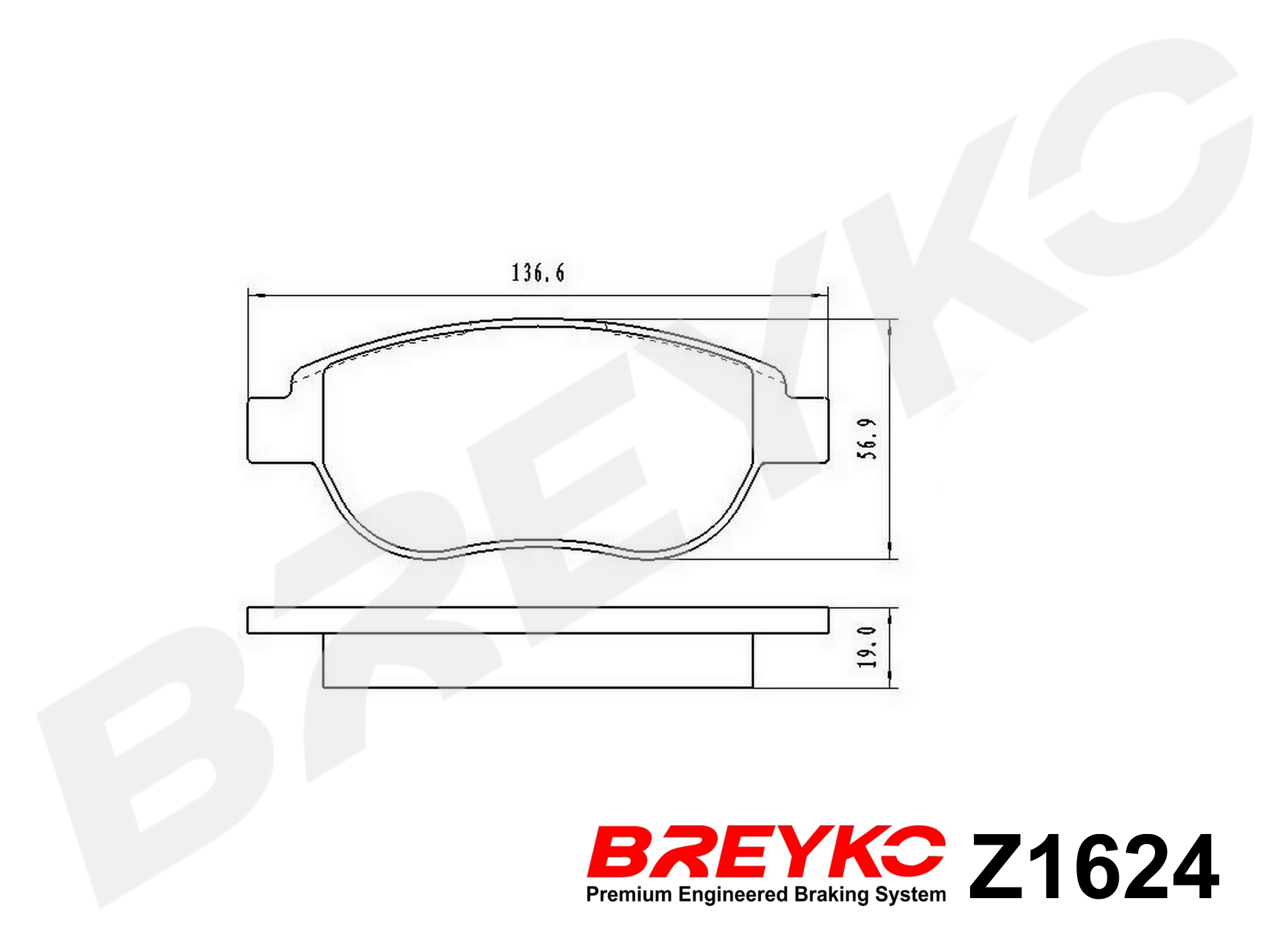 DAVID VASCO Z1624 BREYKO Brake Pad Set, disc brake