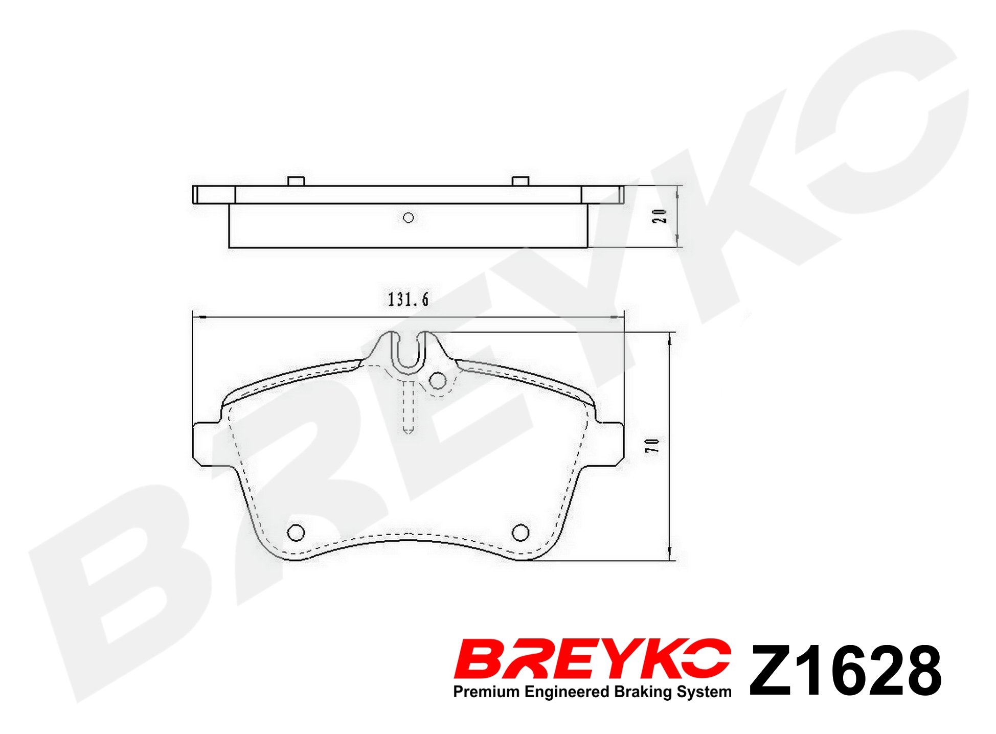 DAVID VASCO Z1628 BREYKO Brake Pad Set, disc brake