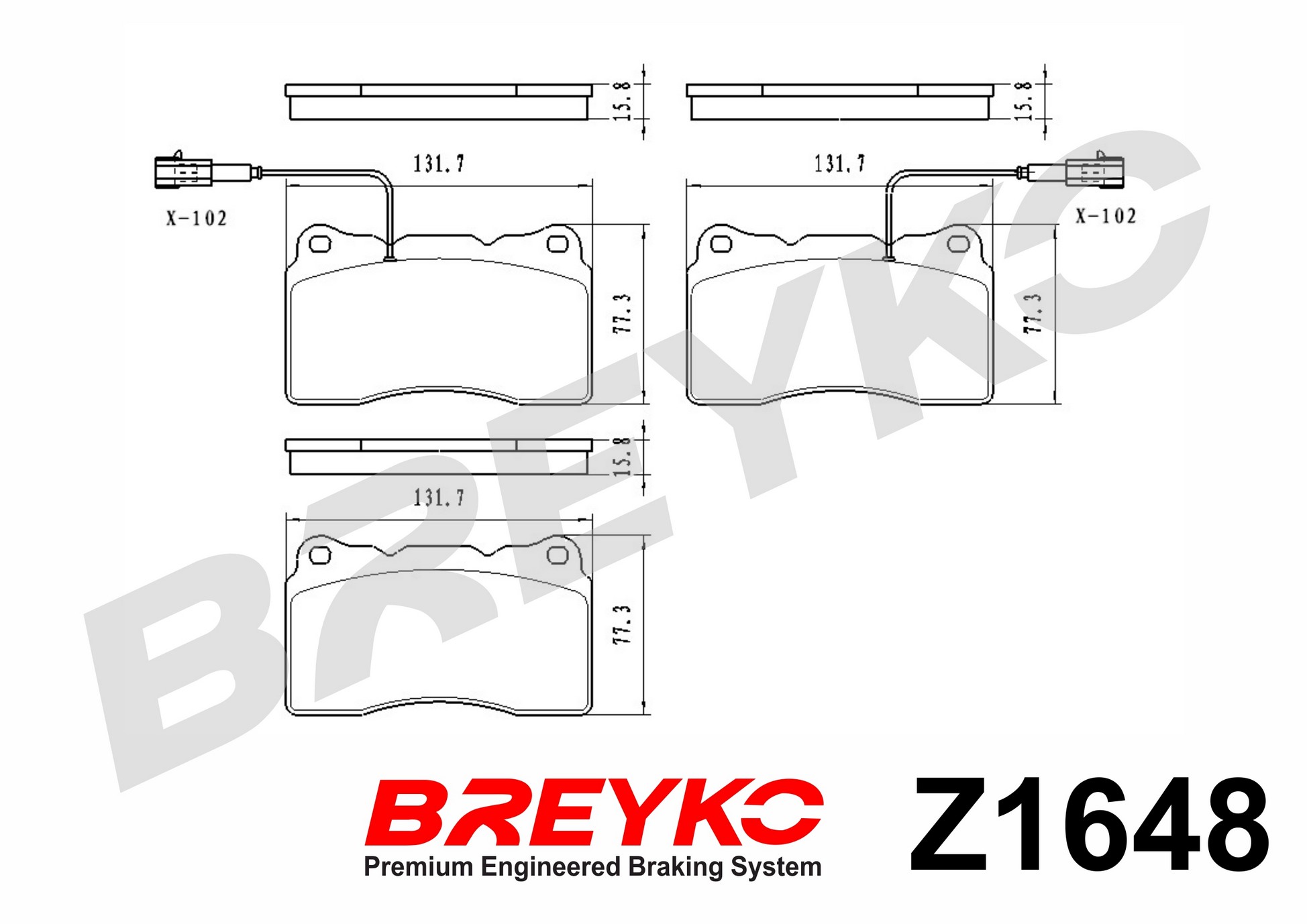 DAVID VASCO Z1648 BREYKO Brake Pad Set, disc brake