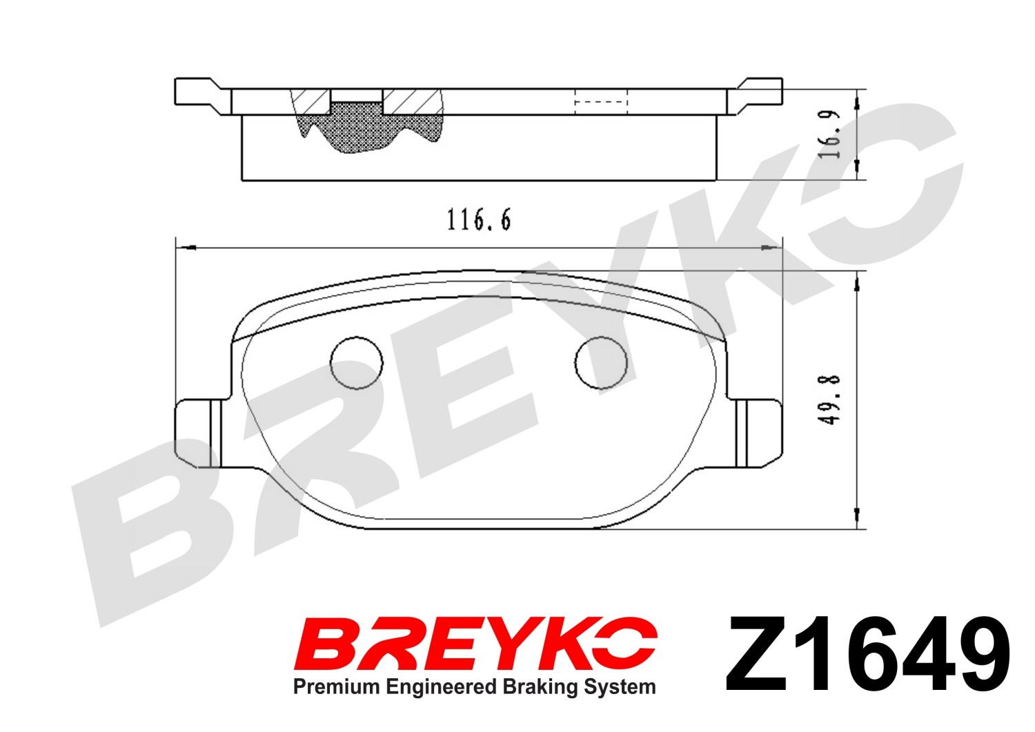 DAVID VASCO Z1649 BREYKO Brake Pad Set, disc brake