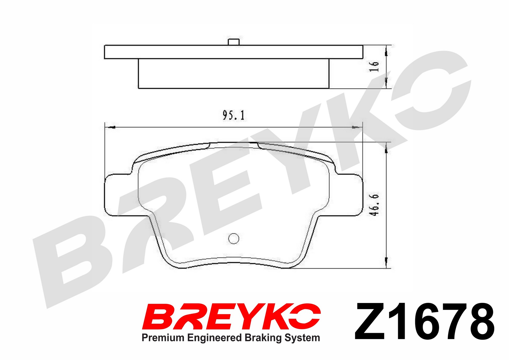 DAVID VASCO Z1678 BREYKO Brake Pad Set, disc brake