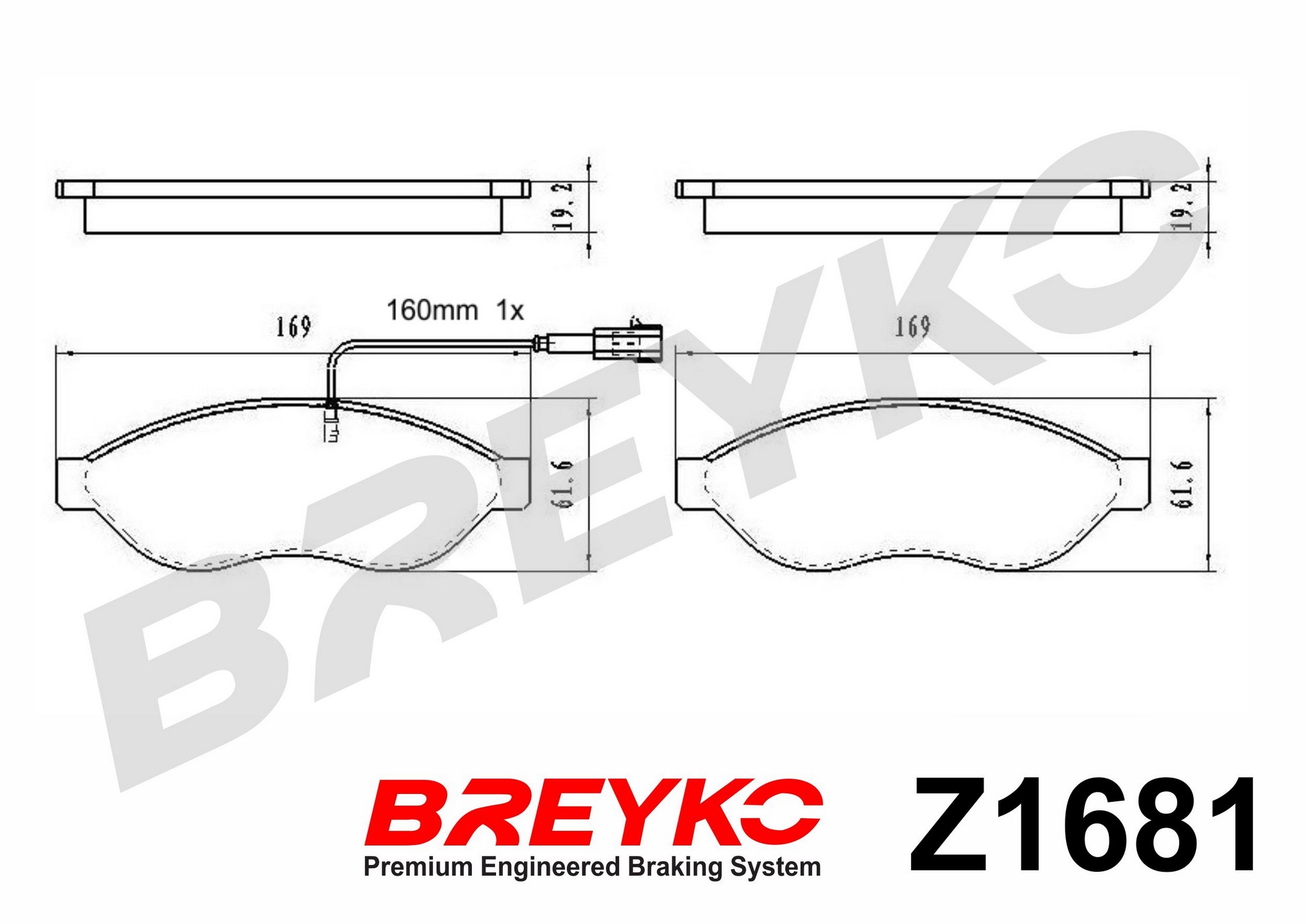 DAVID VASCO Z1681 BREYKO Brake Pad Set, disc brake