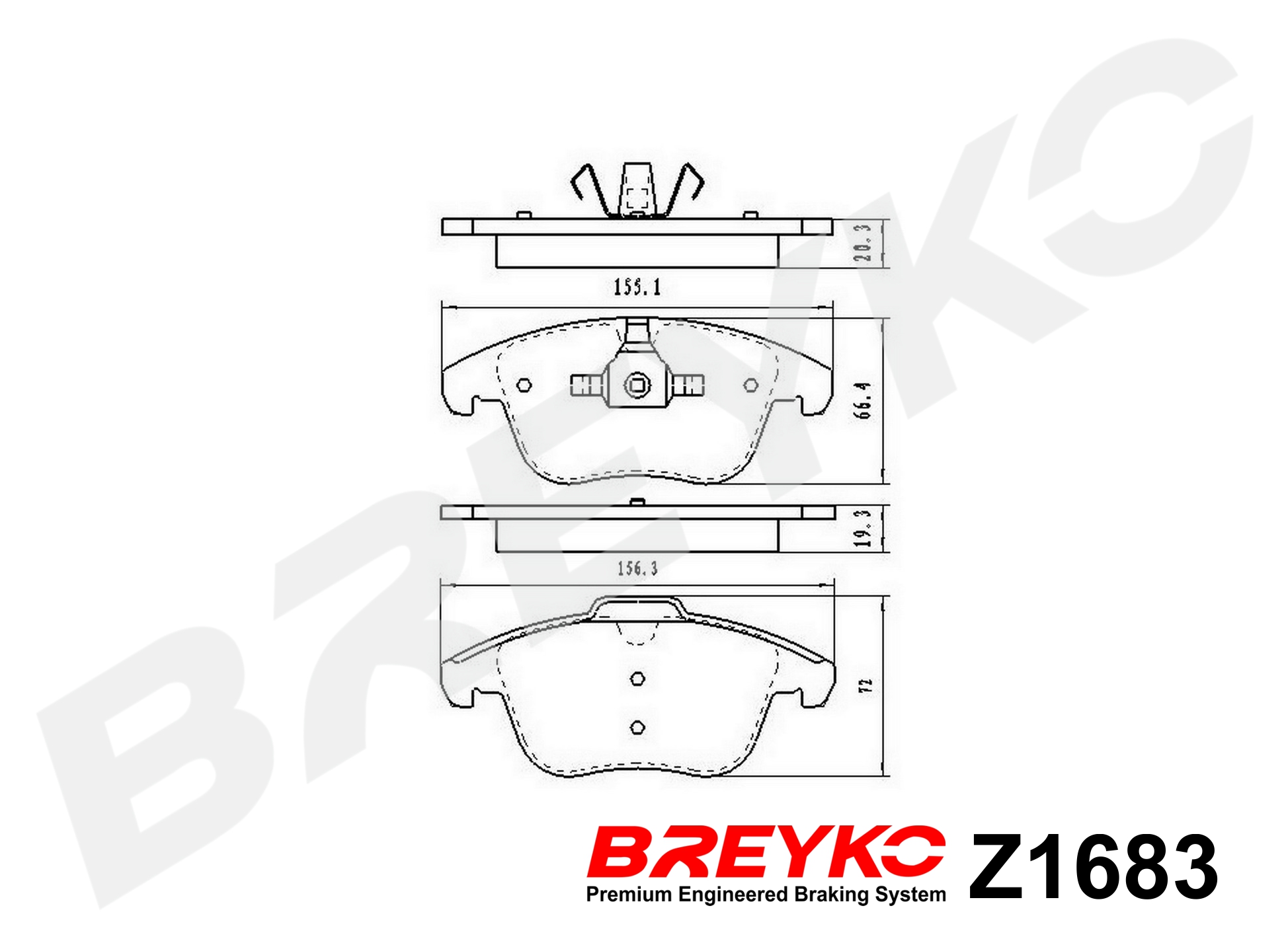 DAVID VASCO Z1683 BREYKO Brake Pad Set, disc brake