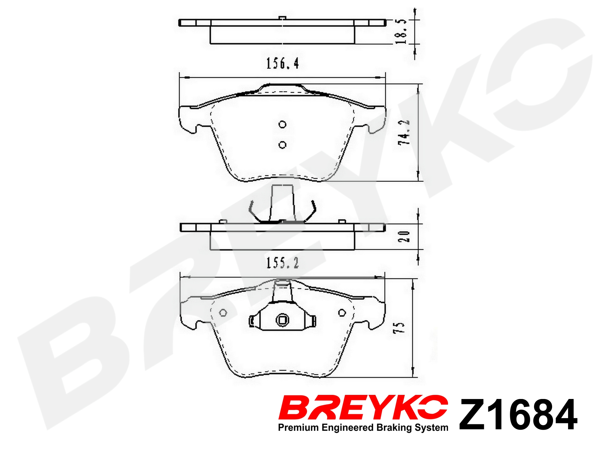 DAVID VASCO Z1684 BREYKO Brake Pad Set, disc brake