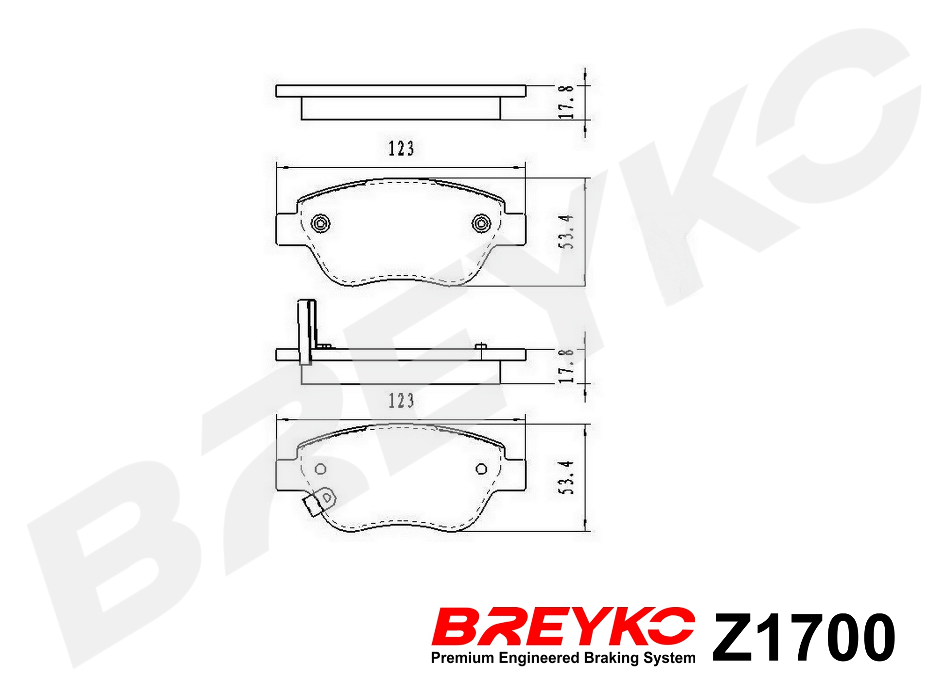 DAVID VASCO Z1700 BREYKO Kit pastiglie freno, Freno a disco