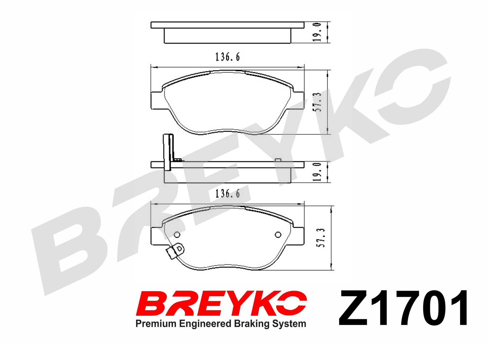 DAVID VASCO Z1701 BREYKO Kit pastiglie freno, Freno a disco
