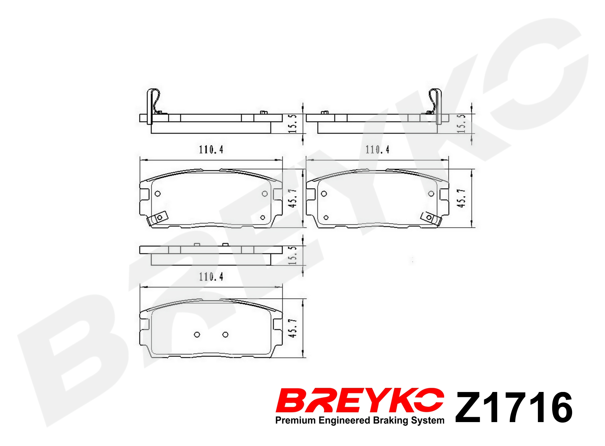DAVID VASCO Z1716 BREYKO Kit pastiglie freno, Freno a disco
