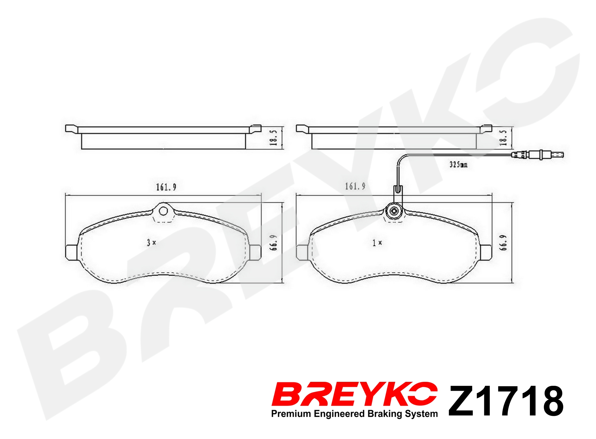 DAVID VASCO Z1718 BREYKO Kit pastiglie freno, Freno a disco