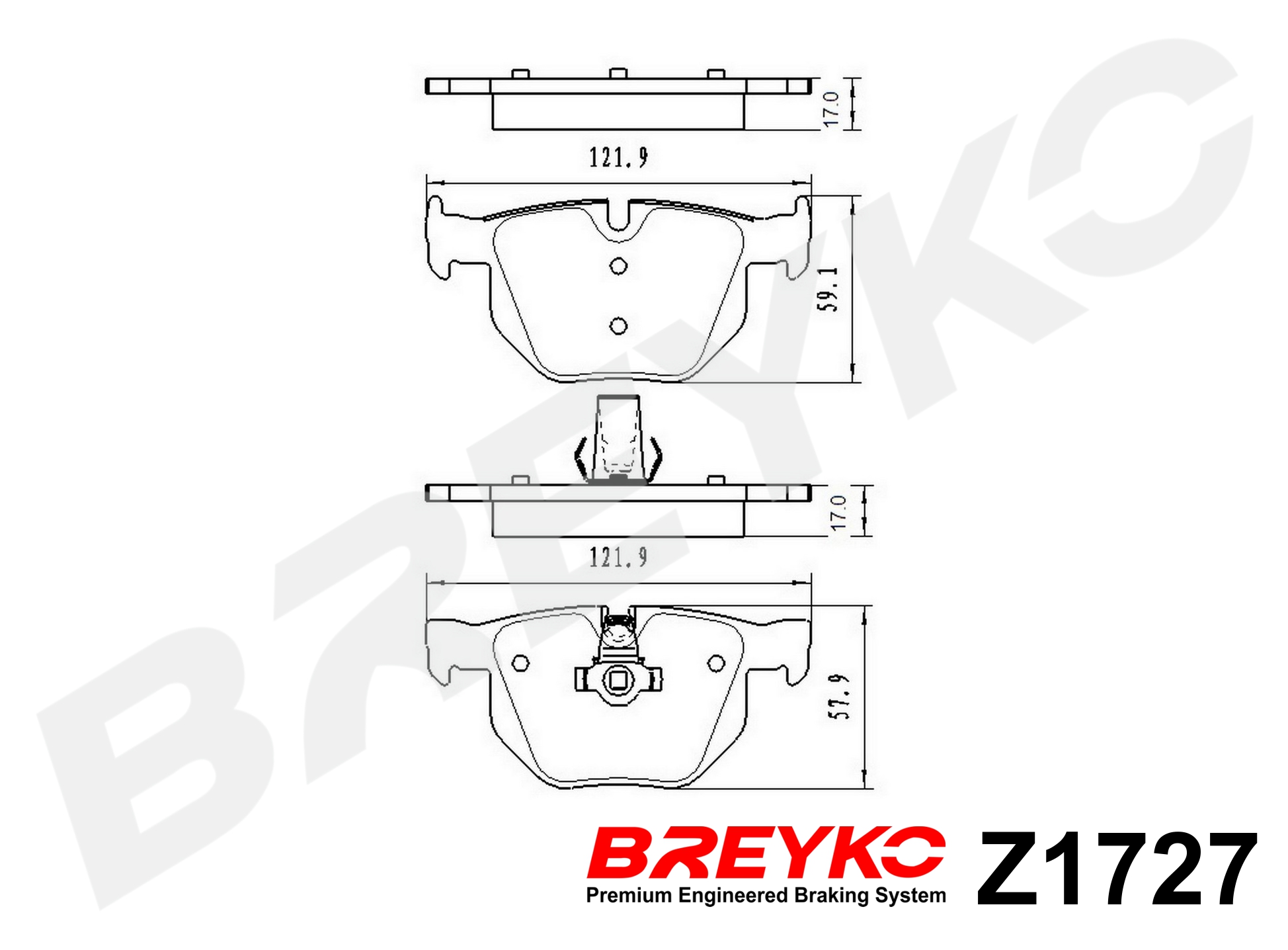 DAVID VASCO Z1727 BREYKO Kit pastiglie freno, Freno a disco