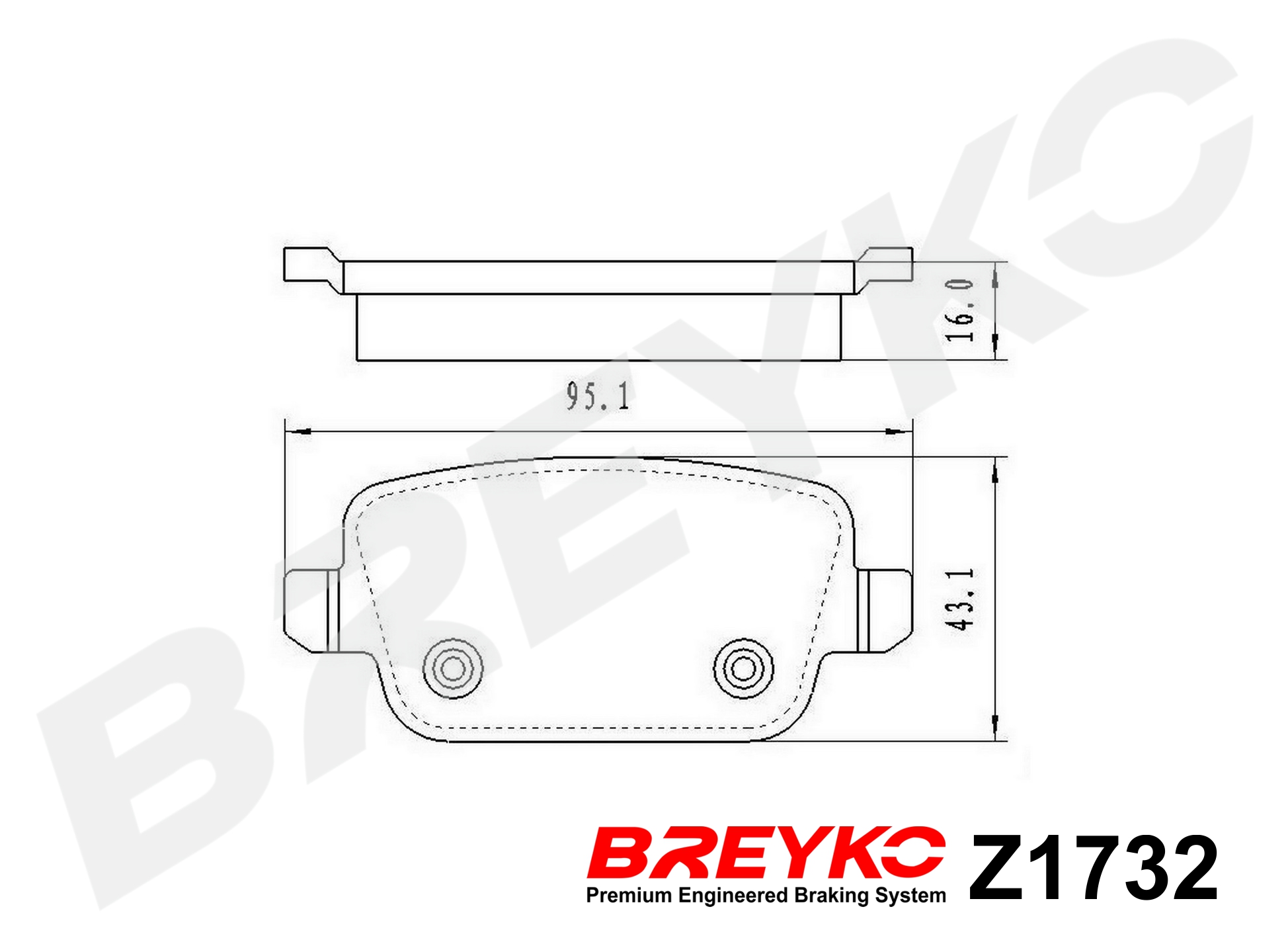 DAVID VASCO Z1732 BREYKO Kit pastiglie freno, Freno a disco