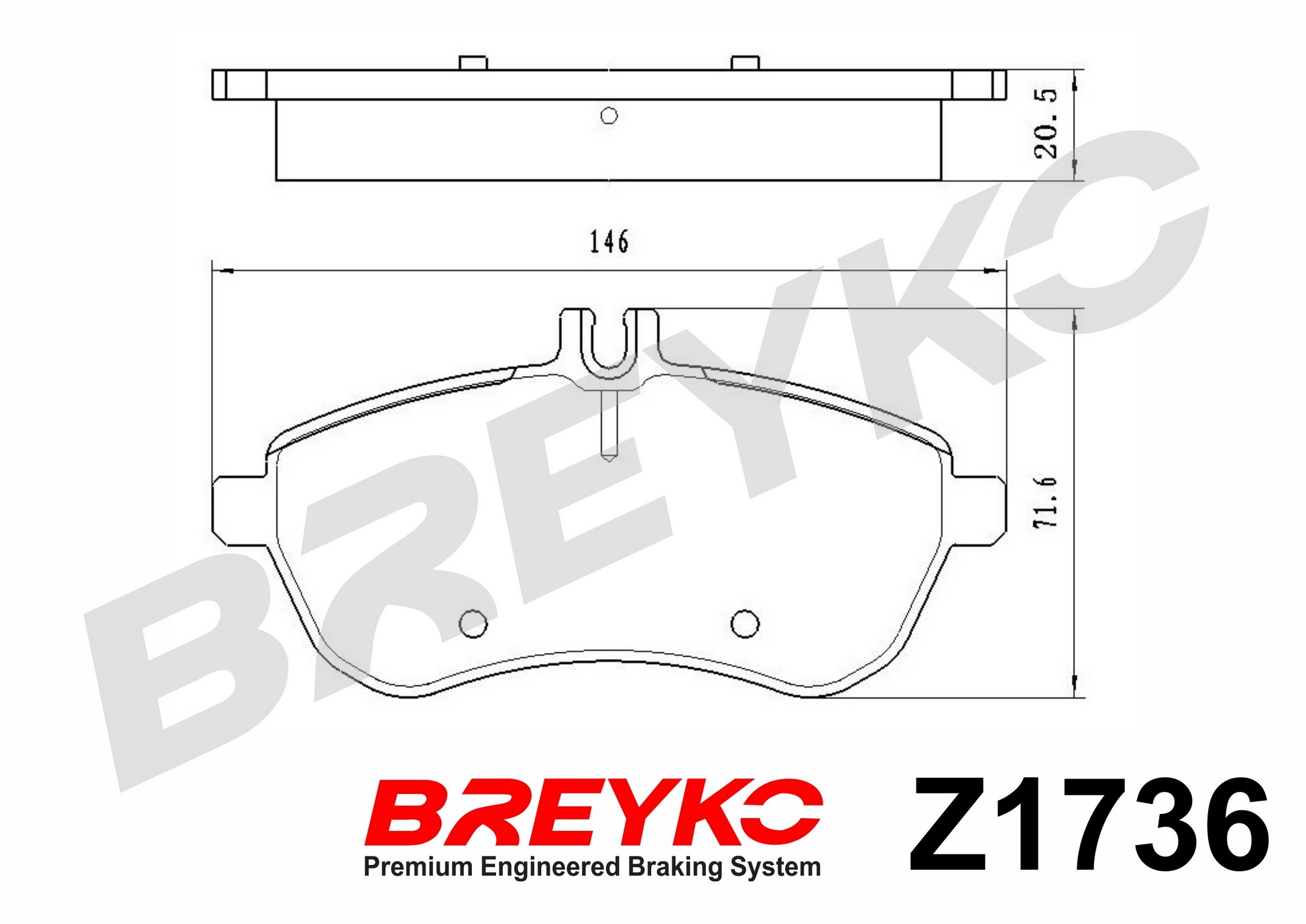 DAVID VASCO Z1736 BREYKO Kit pastiglie freno, Freno a disco