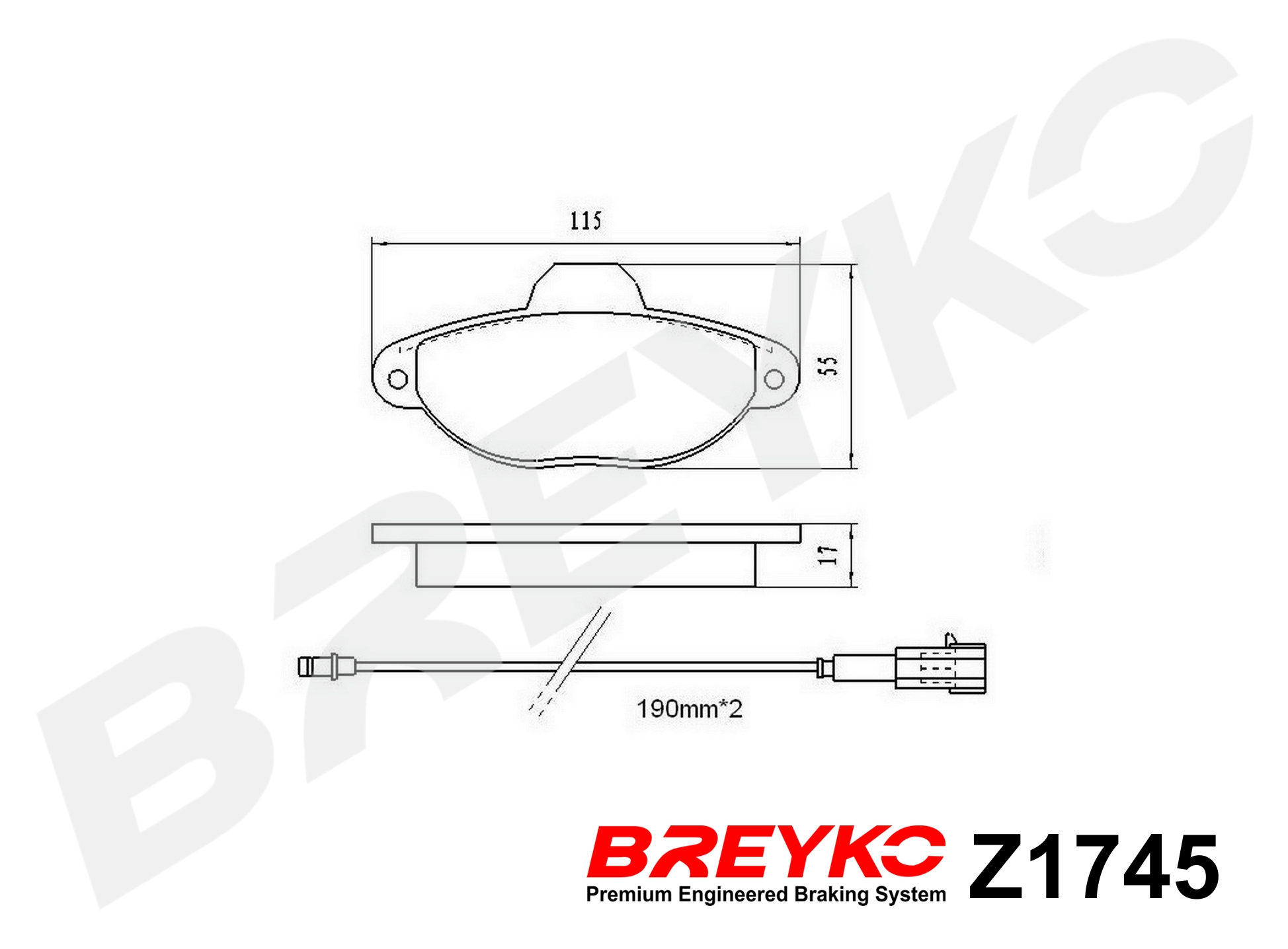 DAVID VASCO Z1745 BREYKO Kit pastiglie freno, Freno a disco