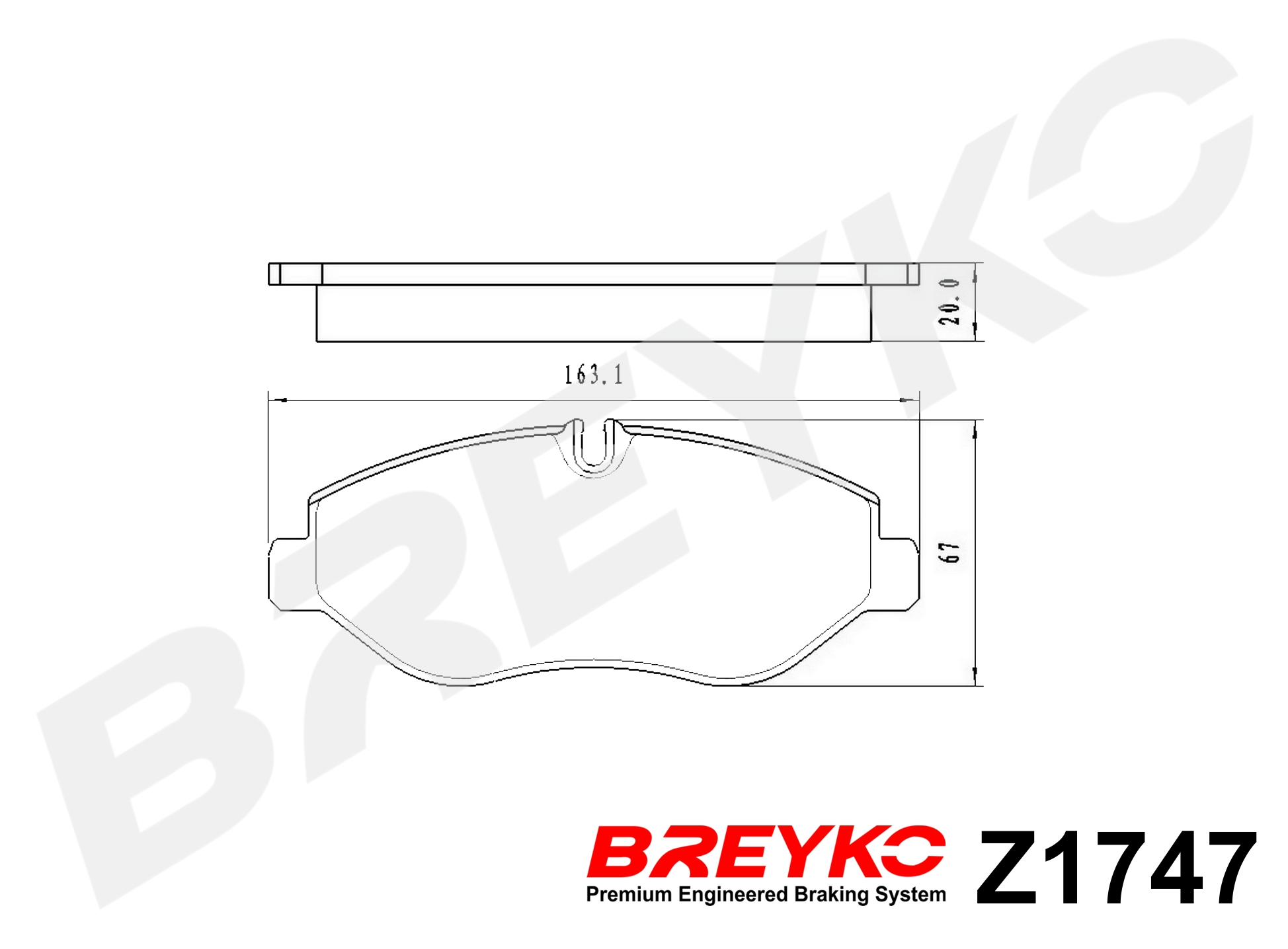 DAVID VASCO Z1747 BREYKO Kit pastiglie freno, Freno a disco