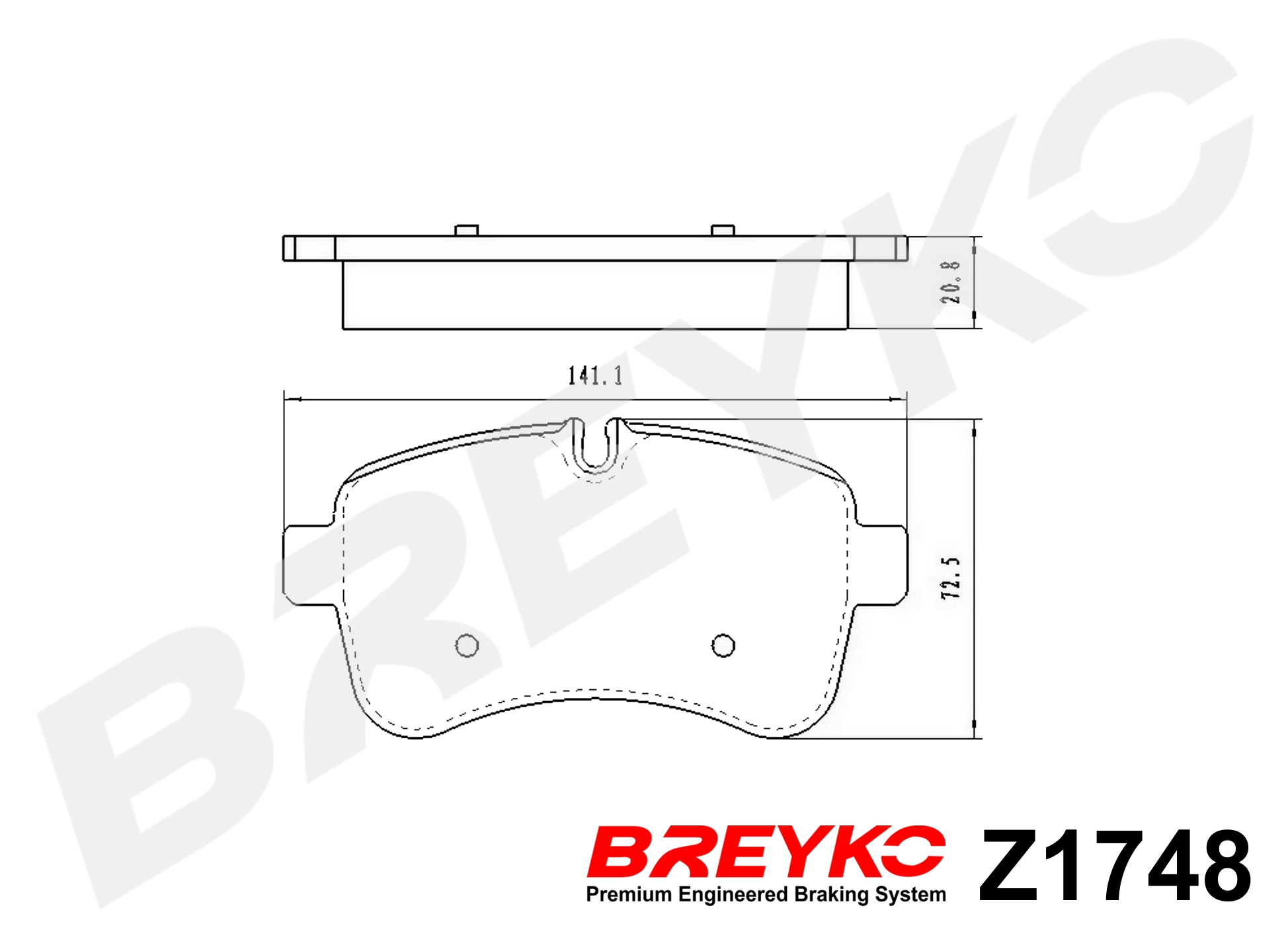 DAVID VASCO Z1748 BREYKO Kit pastiglie freno, Freno a disco