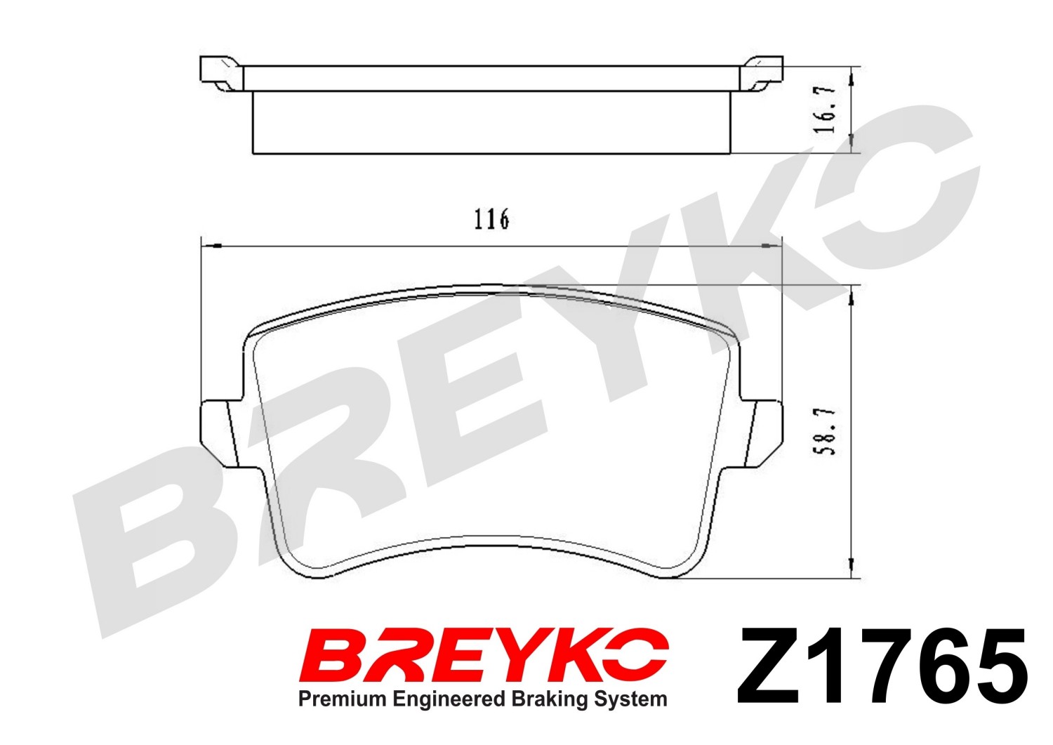 DAVID VASCO Z1765 BREYKO Kit pastiglie freno, Freno a disco