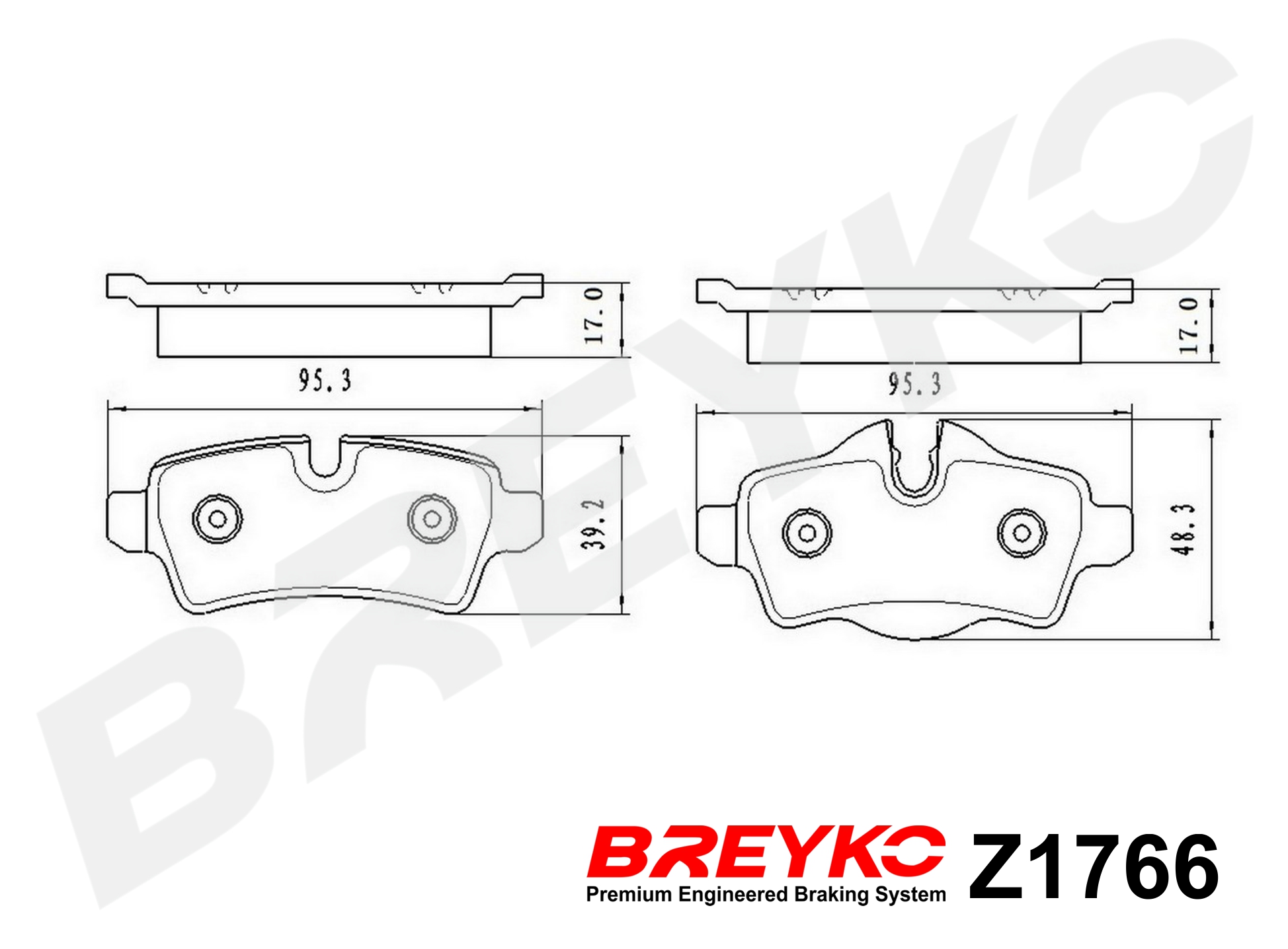 DAVID VASCO Z1766 BREYKO Kit pastiglie freno, Freno a disco