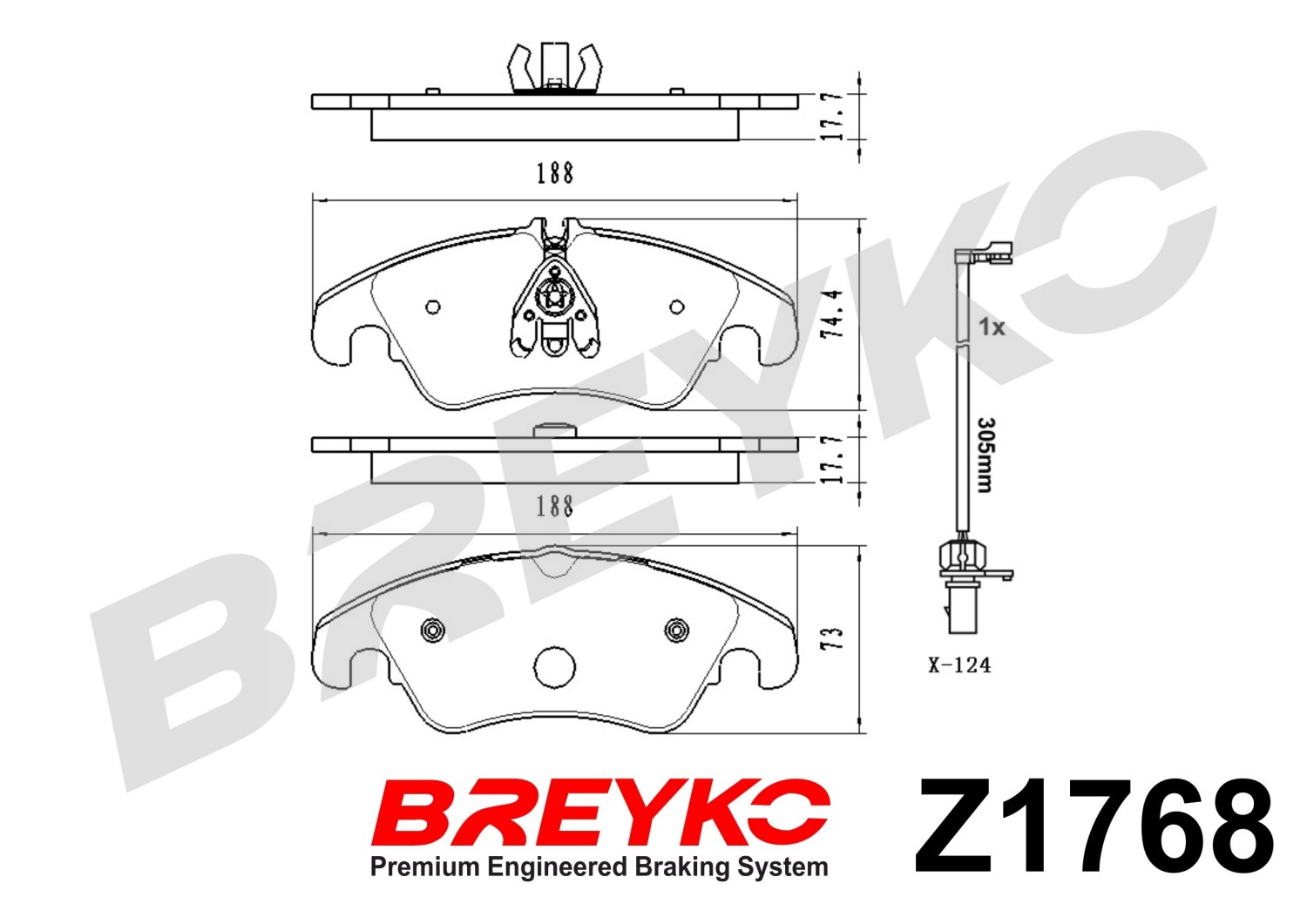 DAVID VASCO Z1768 BREYKO Kit pastiglie freno, Freno a disco
