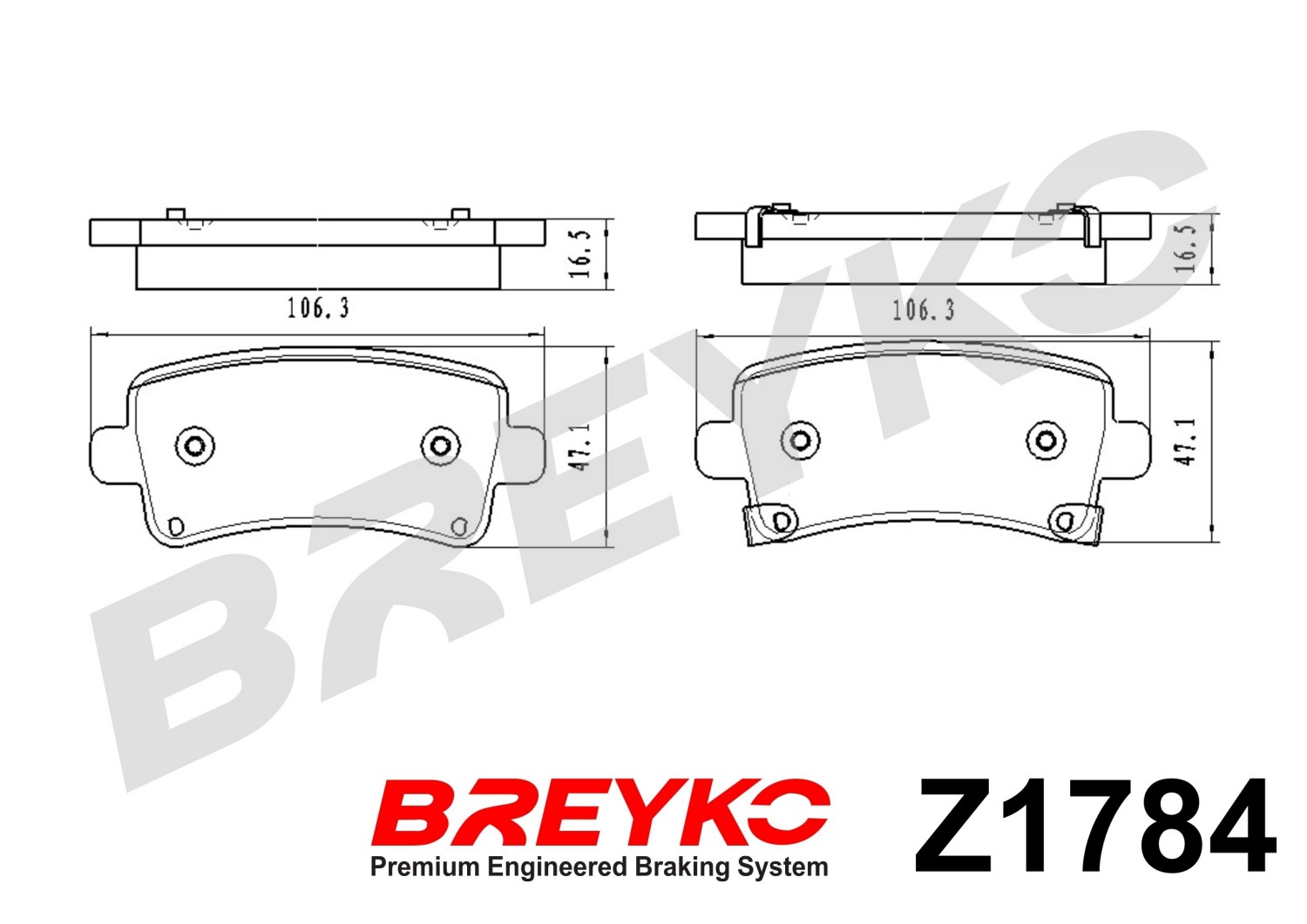 DAVID VASCO Z1784 BREYKO Kit pastiglie freno, Freno a disco