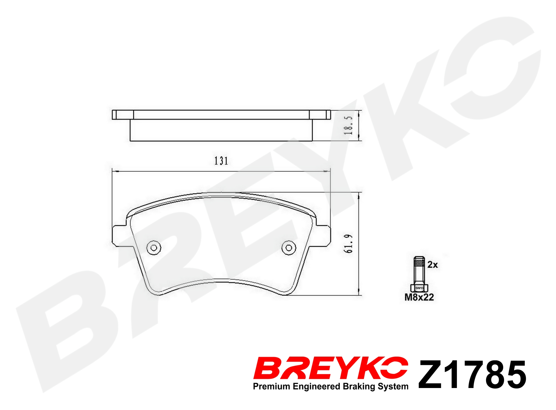 DAVID VASCO Z1785 BREYKO Kit pastiglie freno, Freno a disco