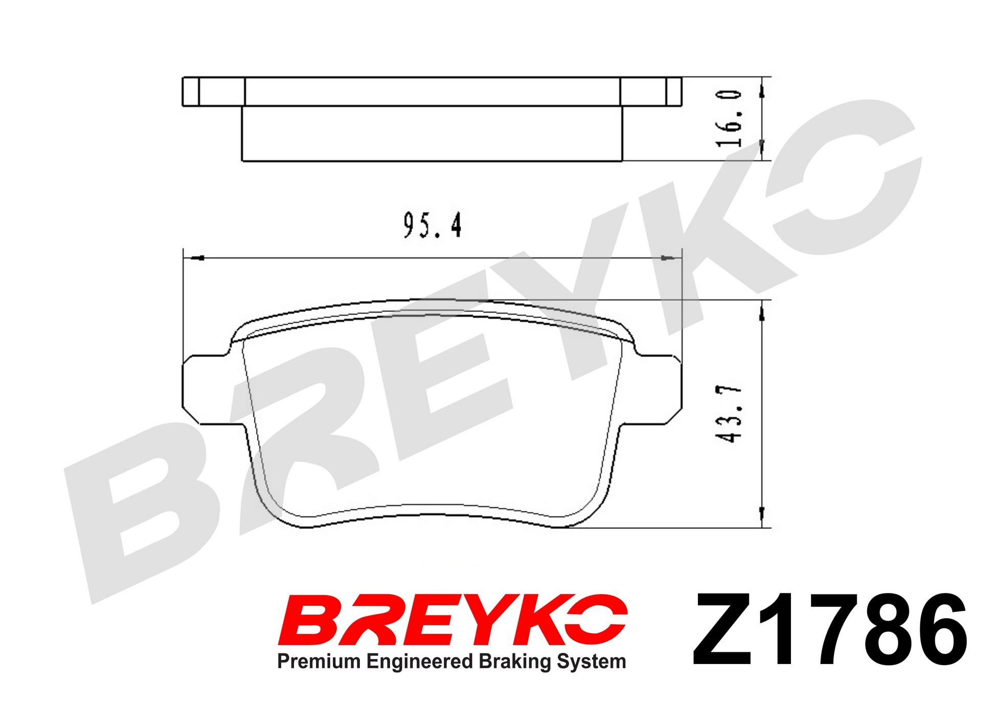DAVID VASCO Z1786 BREYKO Kit pastiglie freno, Freno a disco