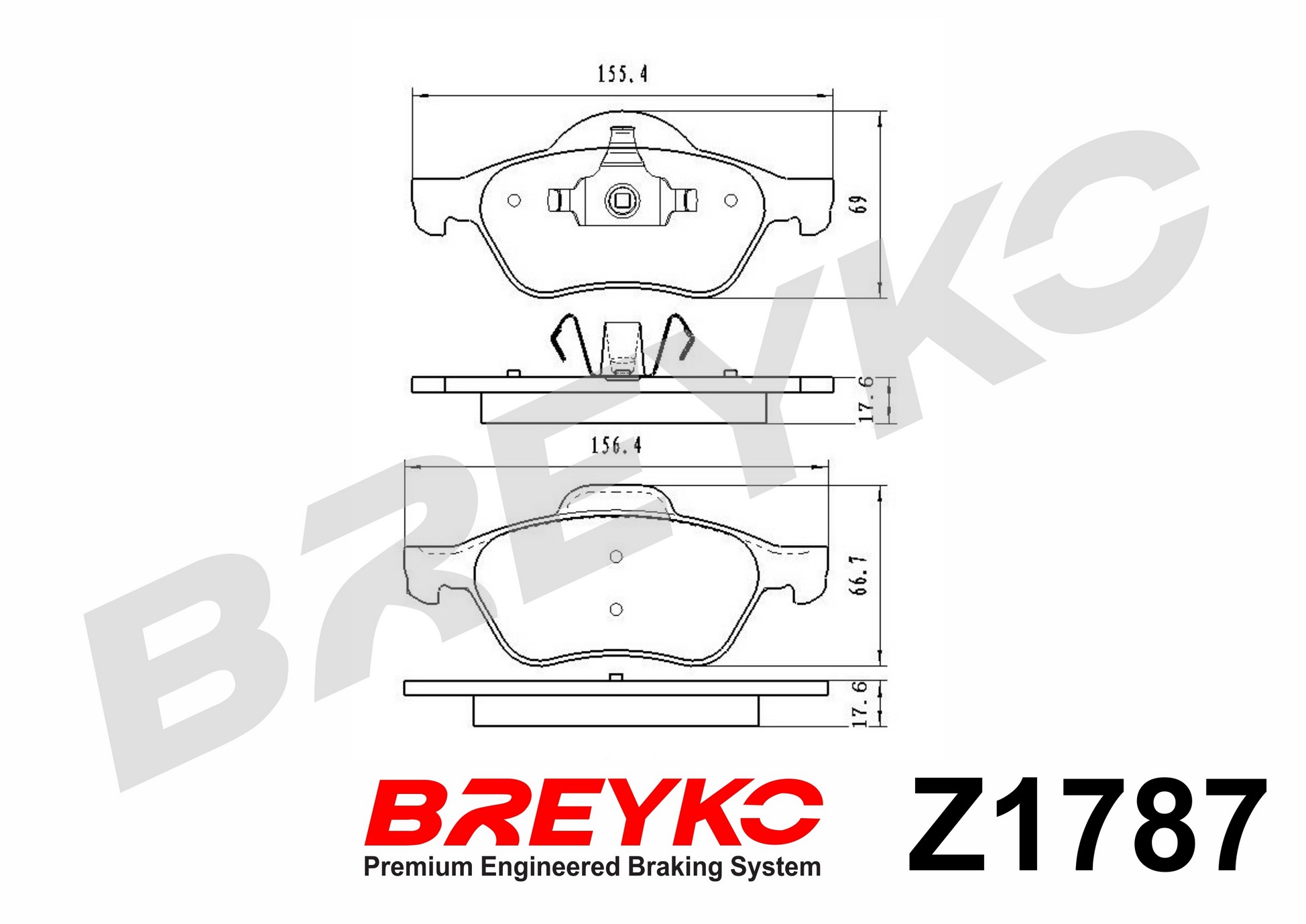 DAVID VASCO Z1787 BREYKO Kit pastiglie freno, Freno a disco