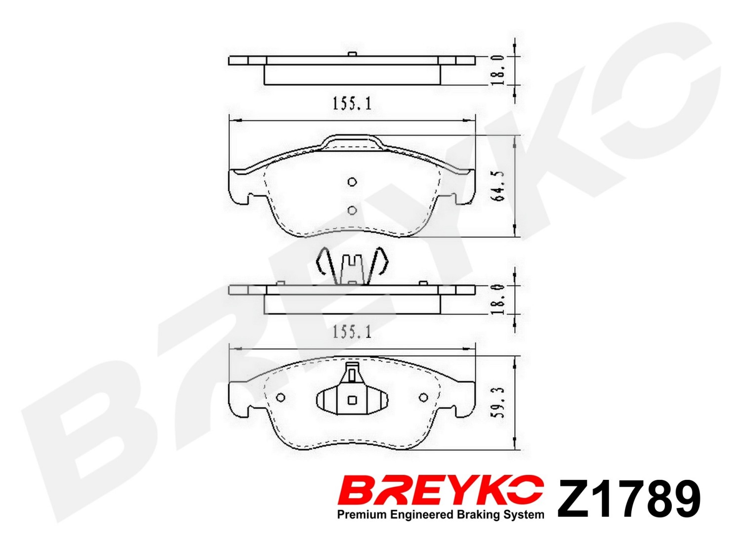 DAVID VASCO Z1789 BREYKO Kit pastiglie freno, Freno a disco