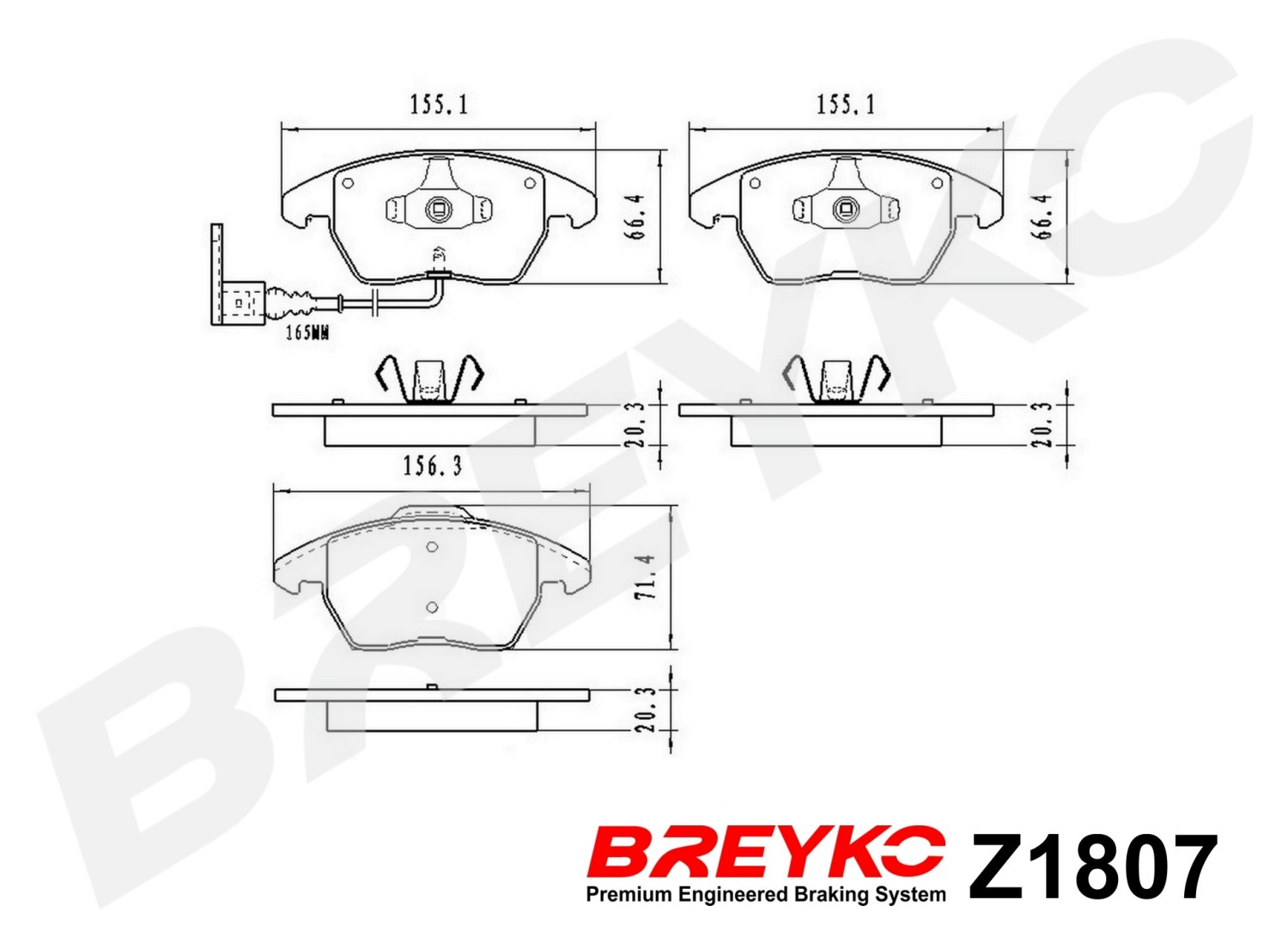 DAVID VASCO Z1807 BREYKO Kit pastiglie freno, Freno a disco