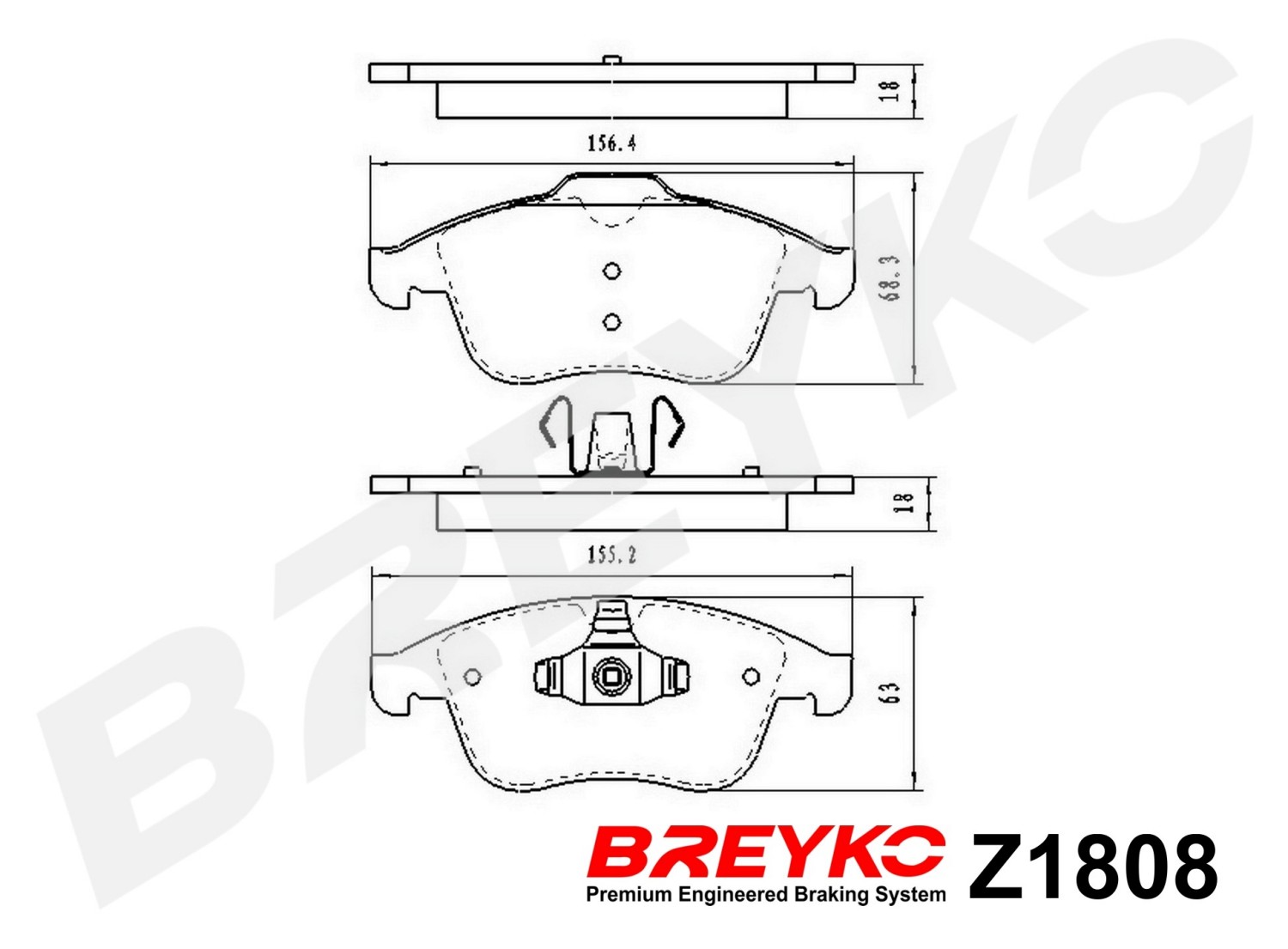 DAVID VASCO Z1808 BREYKO Kit pastiglie freno, Freno a disco