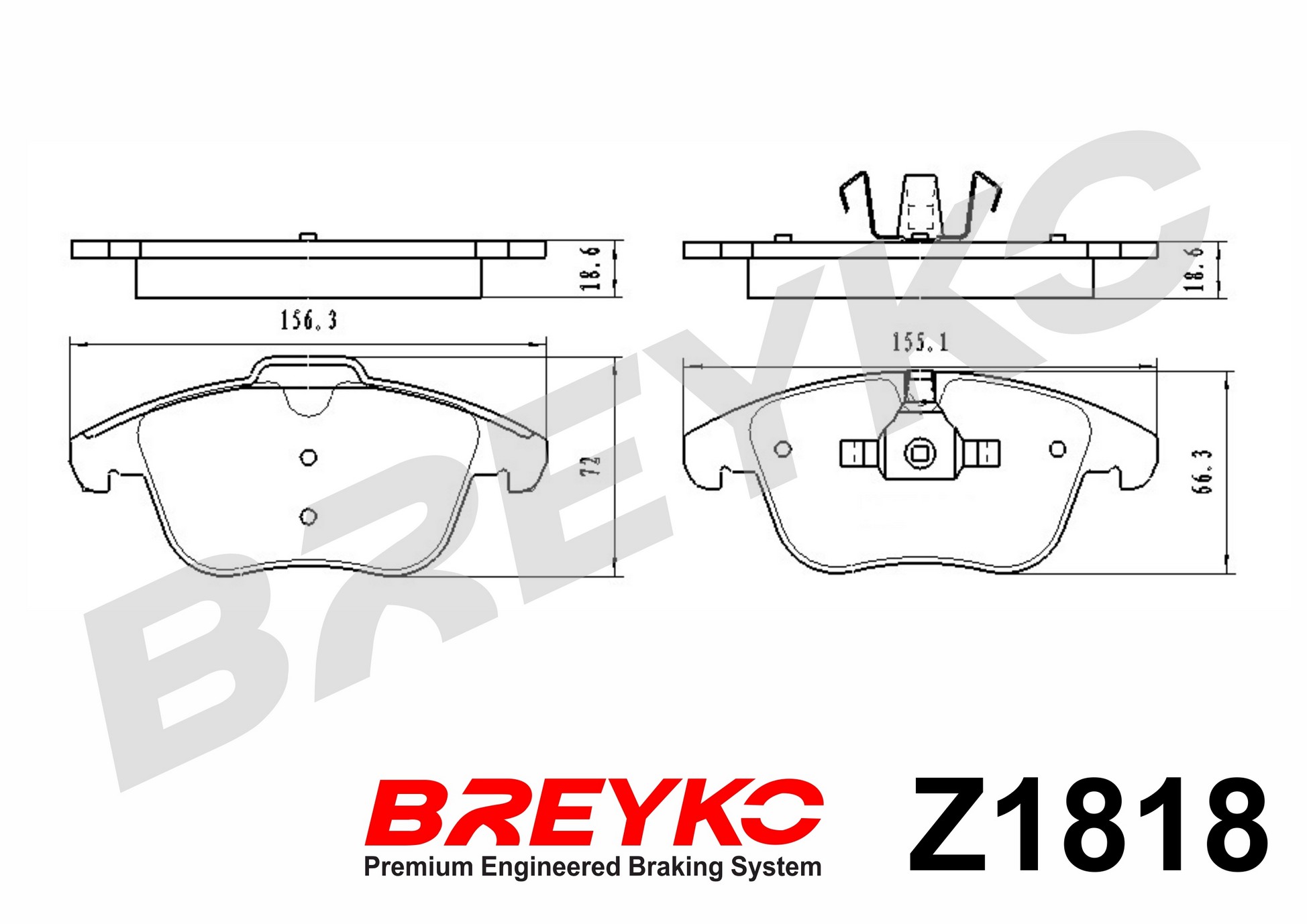 DAVID VASCO Z1818 BREYKO Kit pastiglie freno, Freno a disco