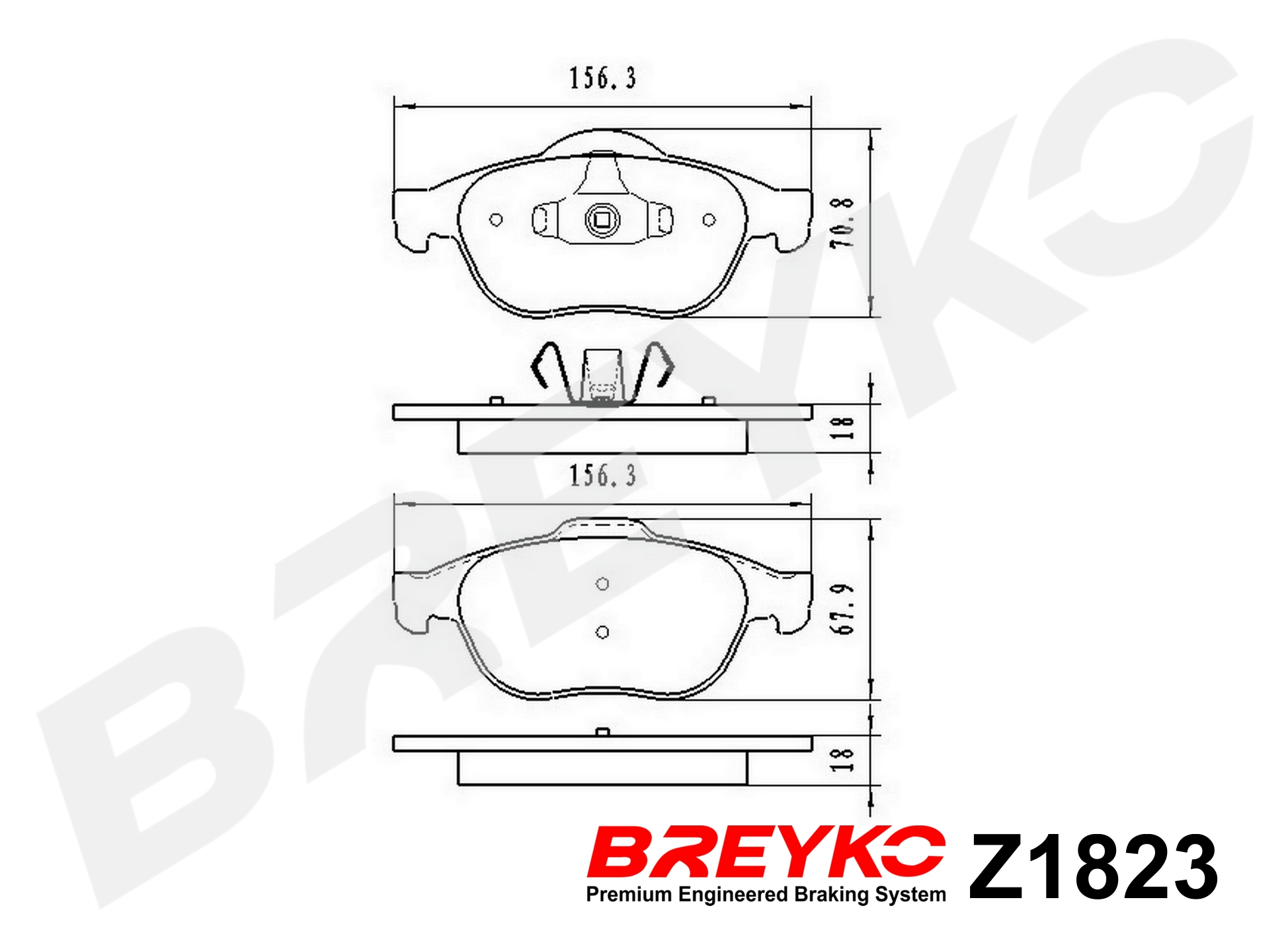 DAVID VASCO Z1823 BREYKO Kit pastiglie freno, Freno a disco