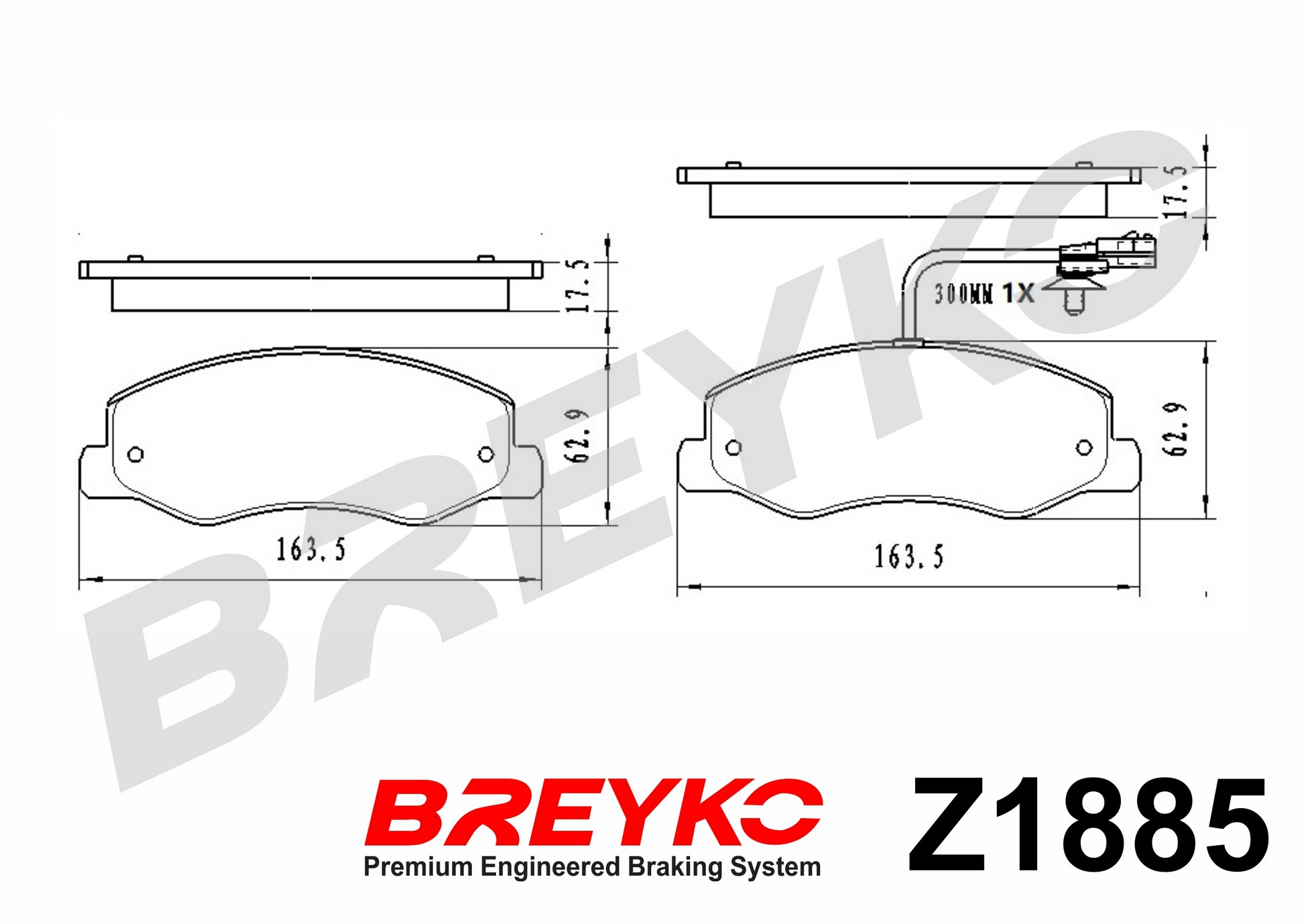 DAVID VASCO Z1885 BREYKO Kit pastiglie freno, Freno a disco