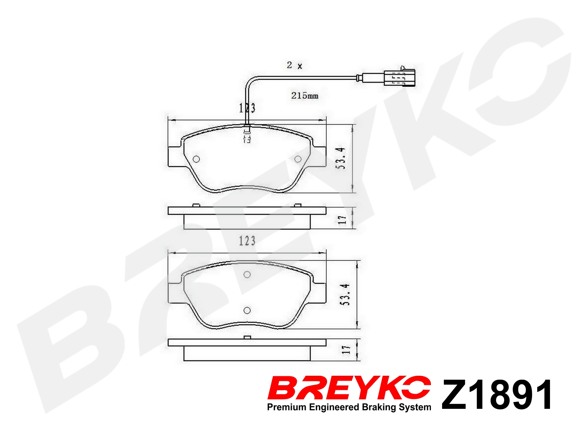 DAVID VASCO Z1891 BREYKO Brake Pad Set, disc brake