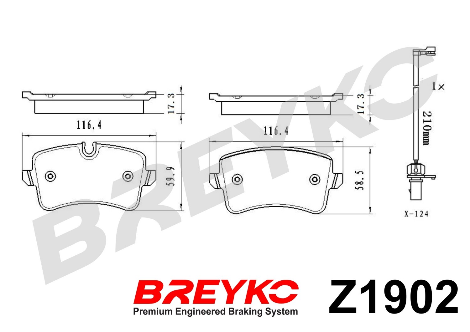 DAVID VASCO Z1902 BREYKO Brake Pad Set, disc brake
