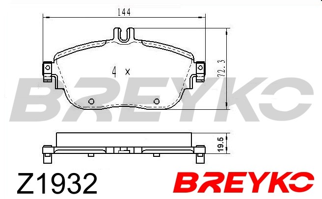 DAVID VASCO Z1932 BREYKO Brake Pad Set, disc brake