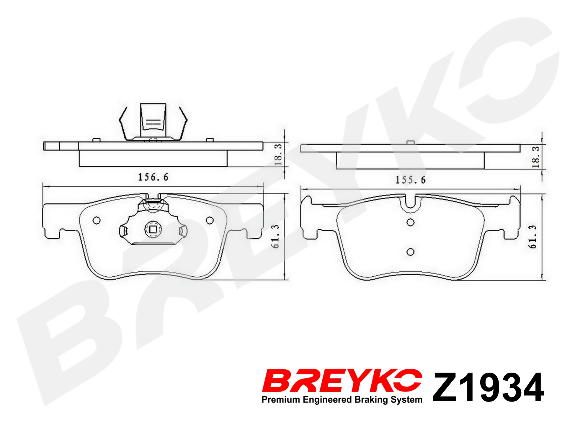 DAVID VASCO Z1934 BREYKO Brake Pad Set, disc brake