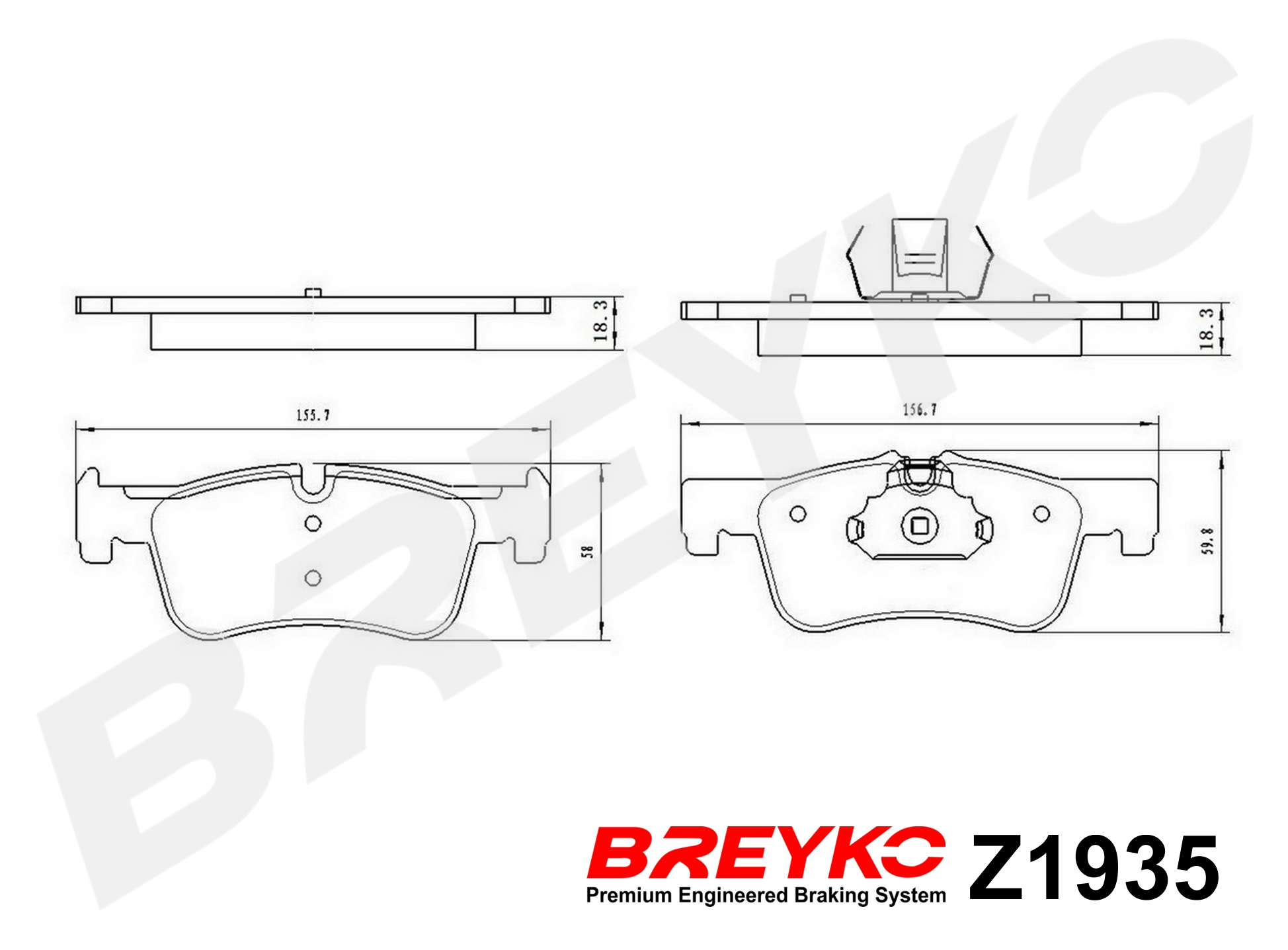 DAVID VASCO Z1935 BREYKO Brake Pad Set, disc brake