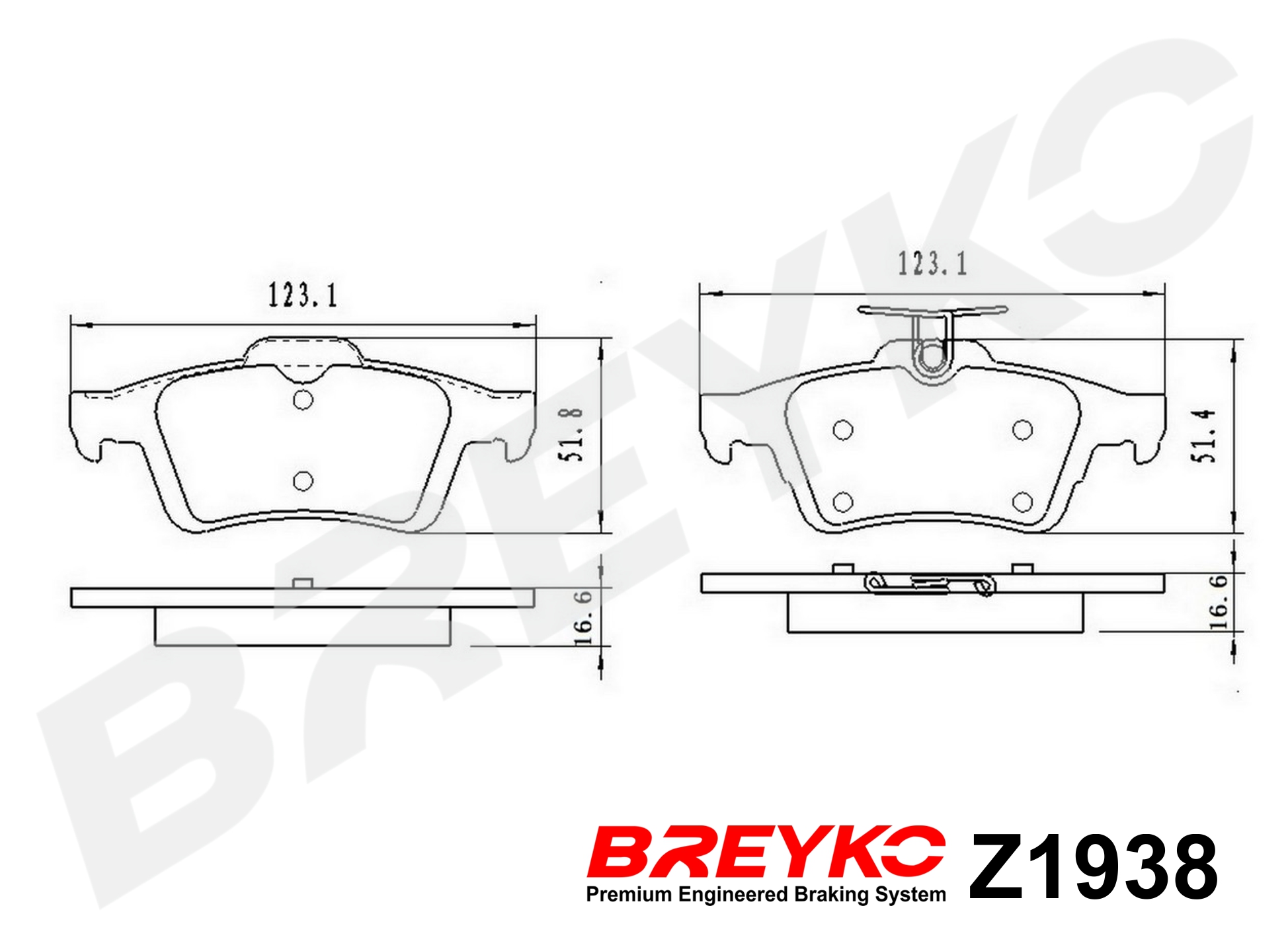 DAVID VASCO Z1938 BREYKO Brake Pad Set, disc brake
