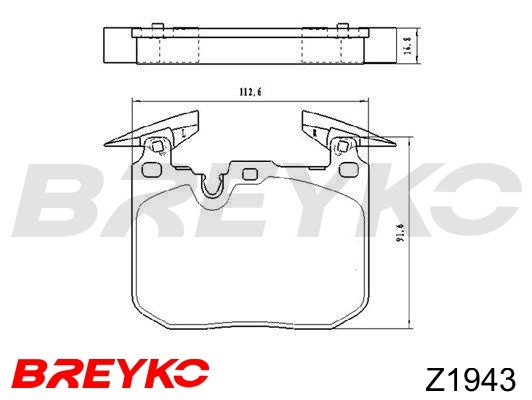 DAVID VASCO Z1943 BREYKO Brake Pad Set, disc brake