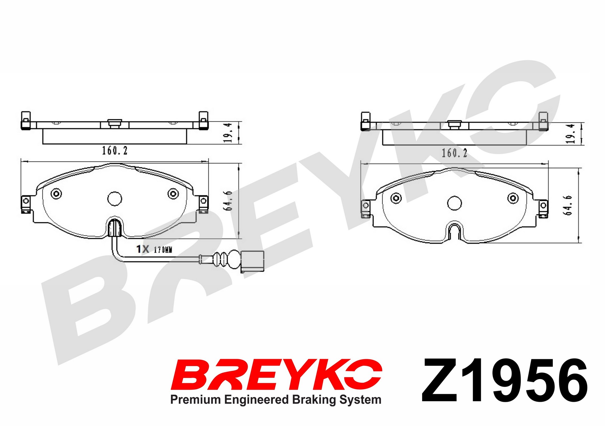 DAVID VASCO Z1956 BREYKO Brake Pad Set, disc brake
