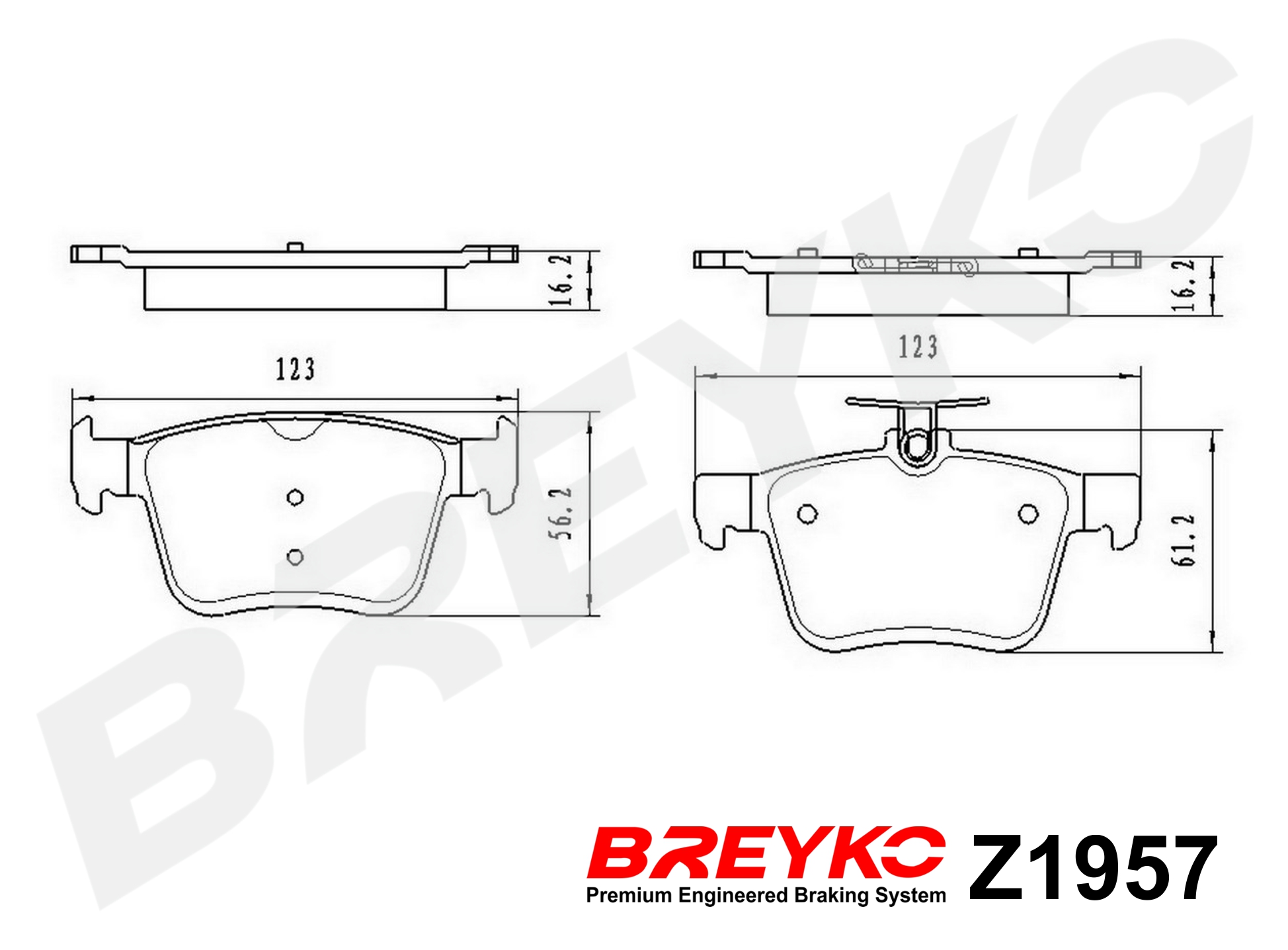 DAVID VASCO Z1957 BREYKO Brake Pad Set, disc brake