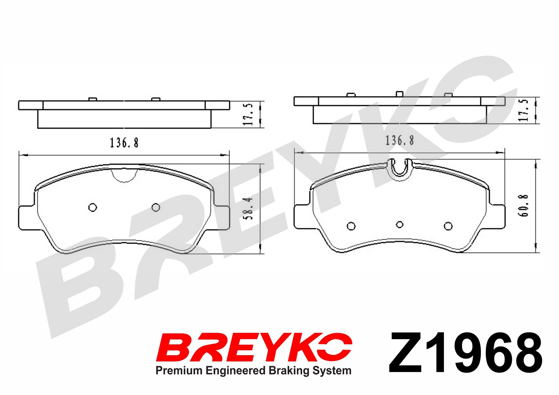 DAVID VASCO Z1968 BREYKO Brake Pad Set, disc brake