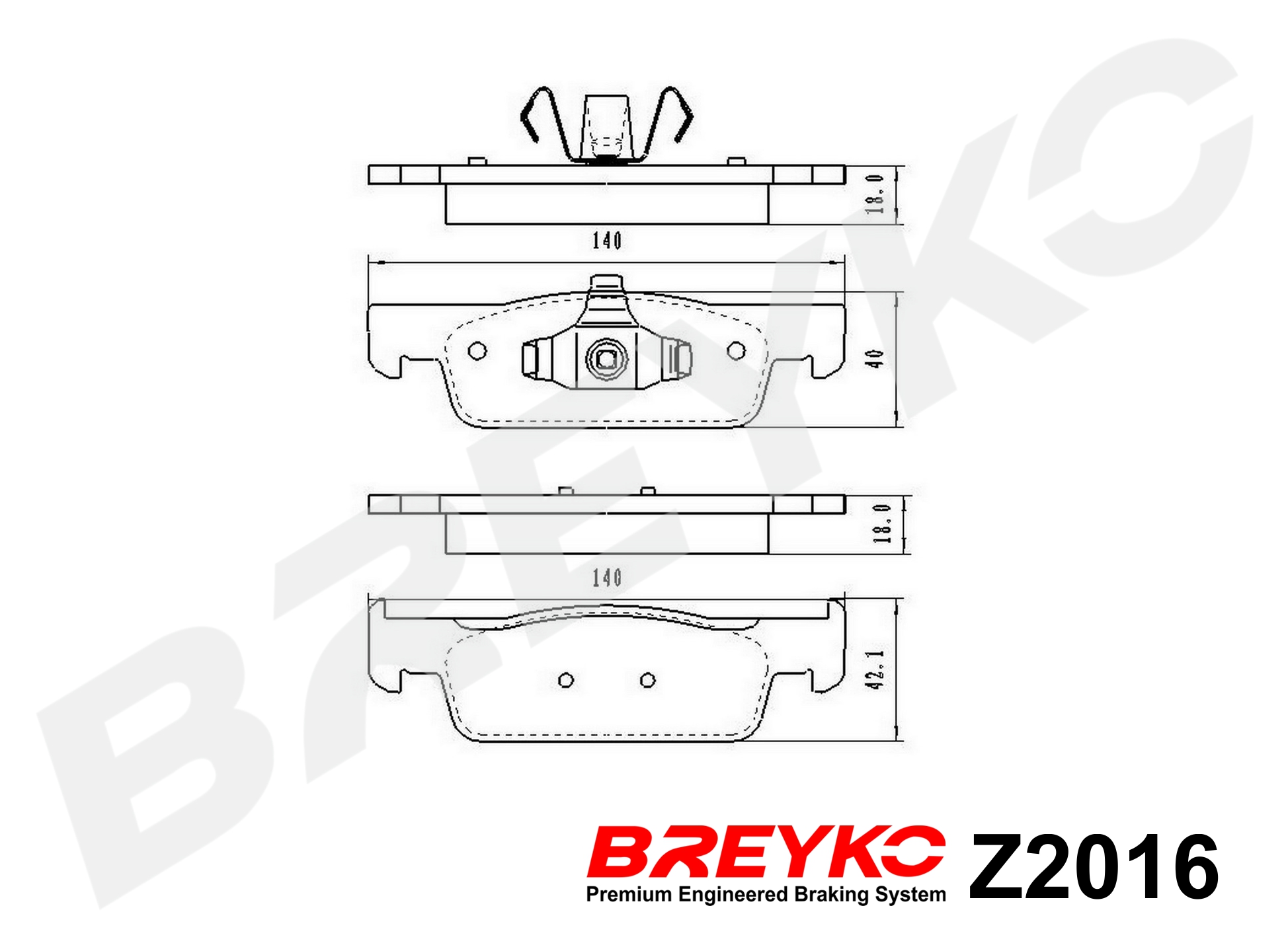 DAVID VASCO Z2016 BREYKO Brake Pad Set, disc brake