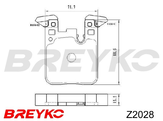 DAVID VASCO Z2028 BREYKO Brake Pad Set, disc brake